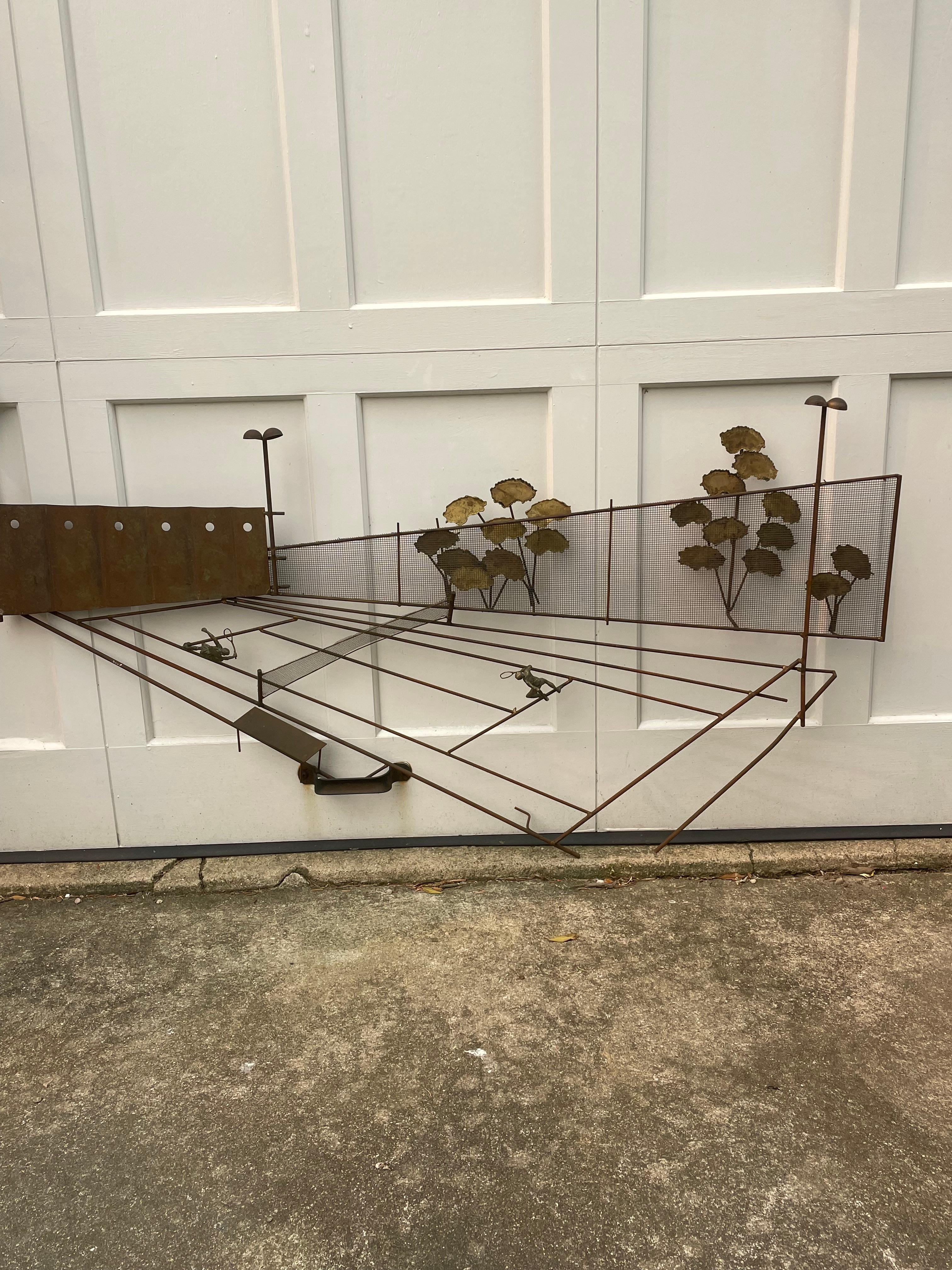 Mid Century Sculpted Three Dimensional Wall Art by C.Jere For Sale 1
