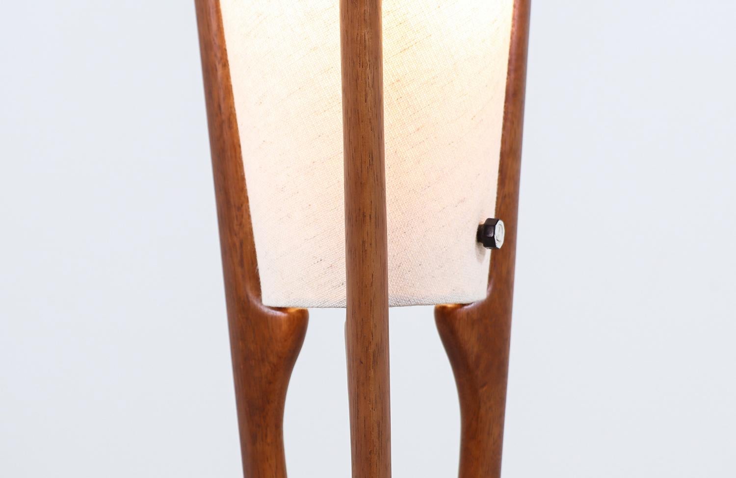 Mid-Century Sculpted Trident-Style Floor Lamp by John Keal for Modeline 2