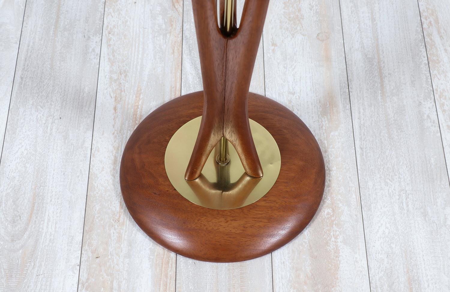 Mid-Century Sculpted Trident-Style Floor Lamp by John Keal for Modeline 4