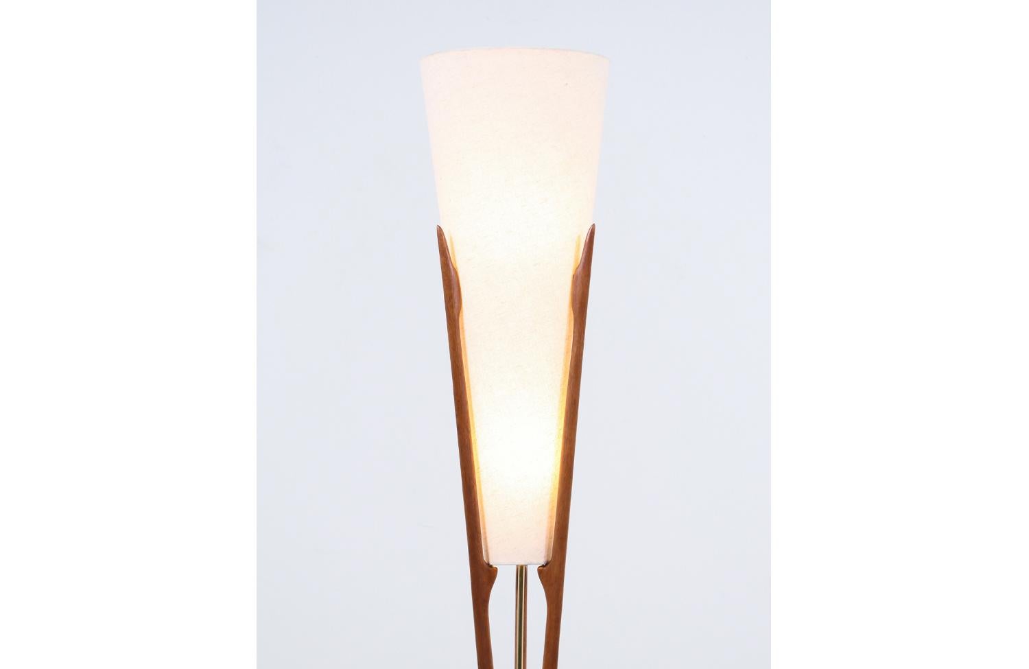 Mid-Century Modern Mid-Century Sculpted Trident-Style Floor Lamp by John Keal for Modeline