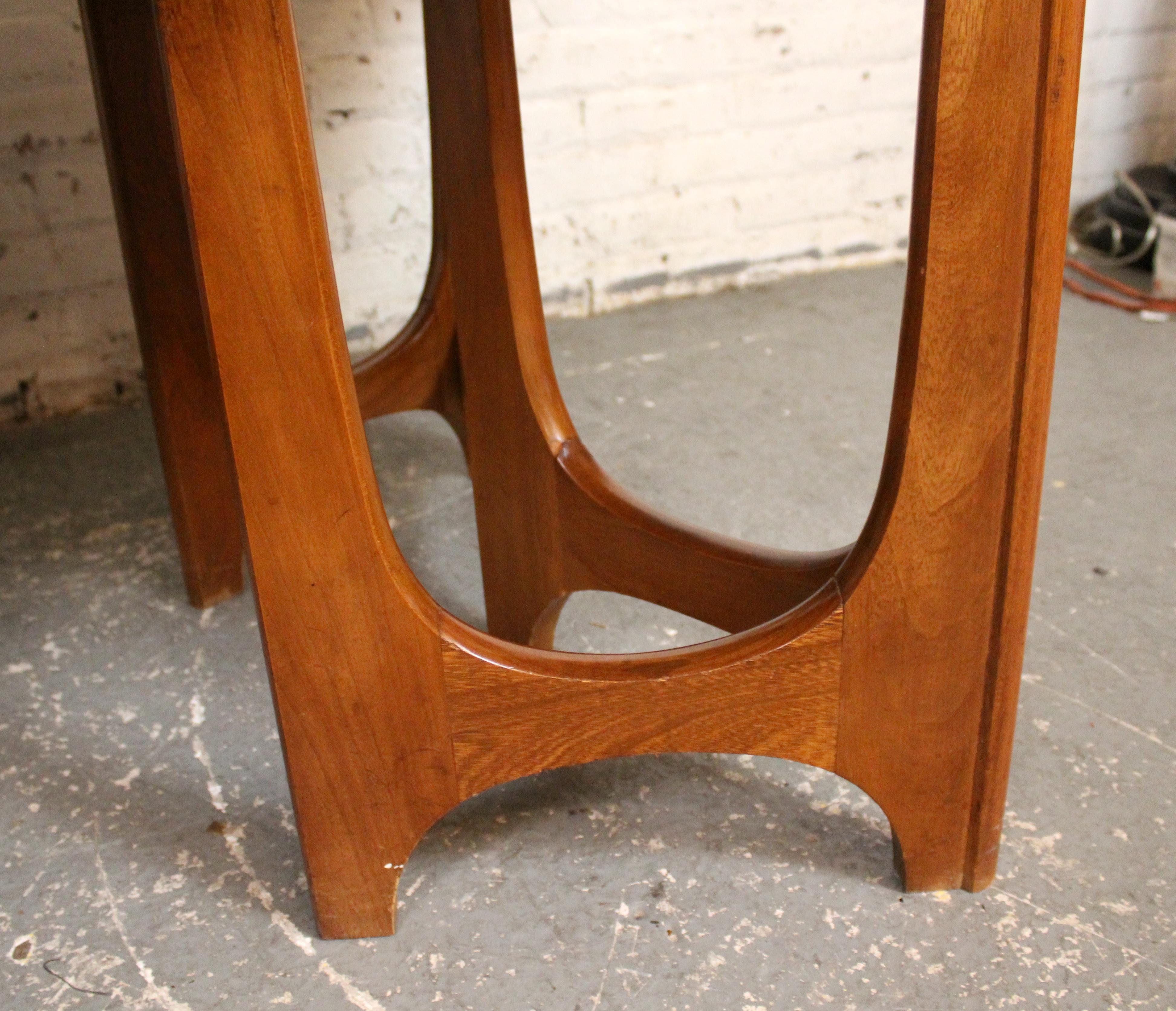 Mid-Century Sculpted Walnut Dining Table by Young Manufacturing Co. For Sale 3