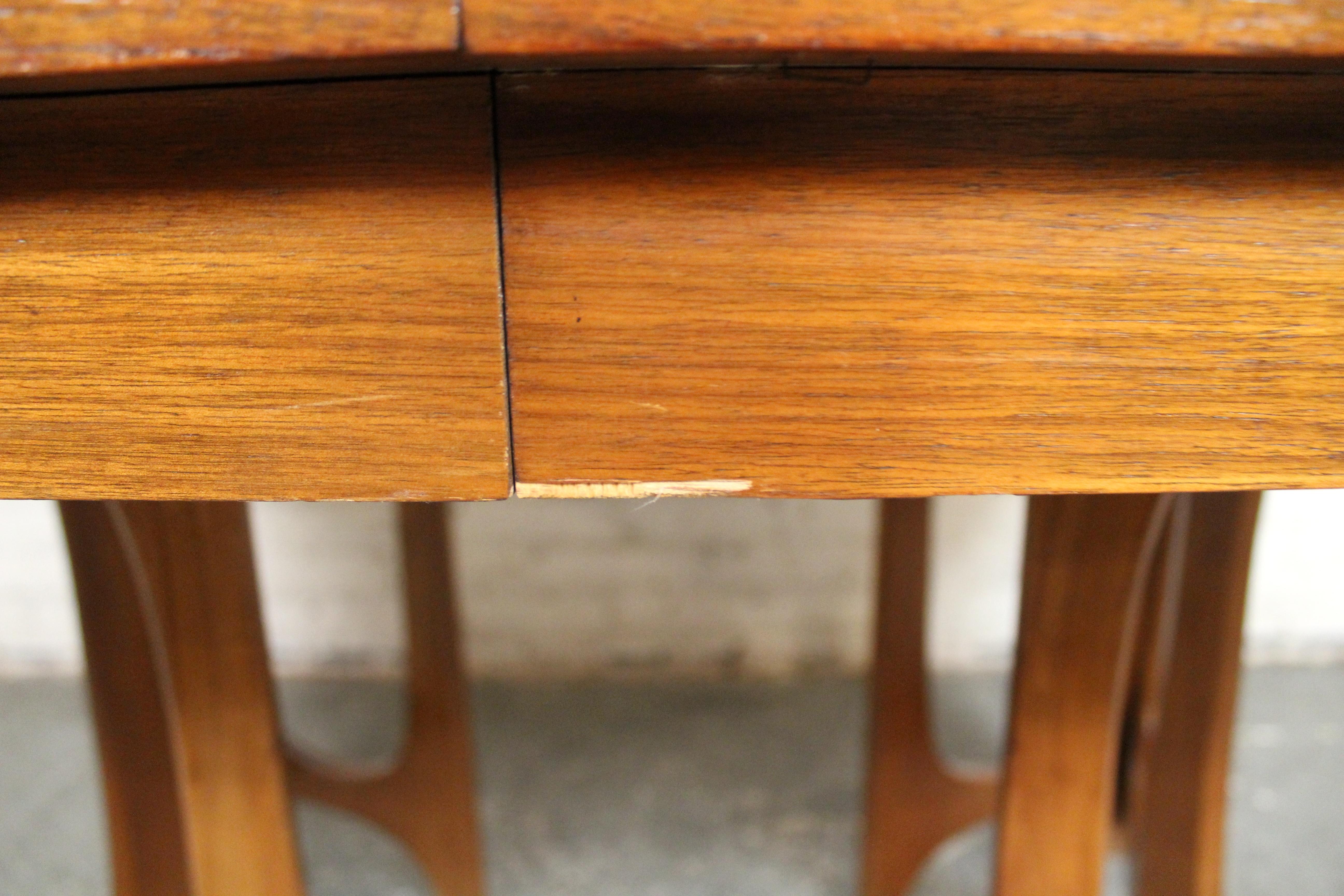 Mid-Century Sculpted Walnut Dining Table by Young Manufacturing Co. For Sale 2