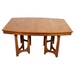 Mid-Century Sculpted Walnut Dining Table by Young Manufacturing Co.