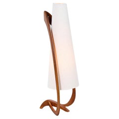 Mid-Century Sculpted Walnut Floor Lamp by Modeline of California