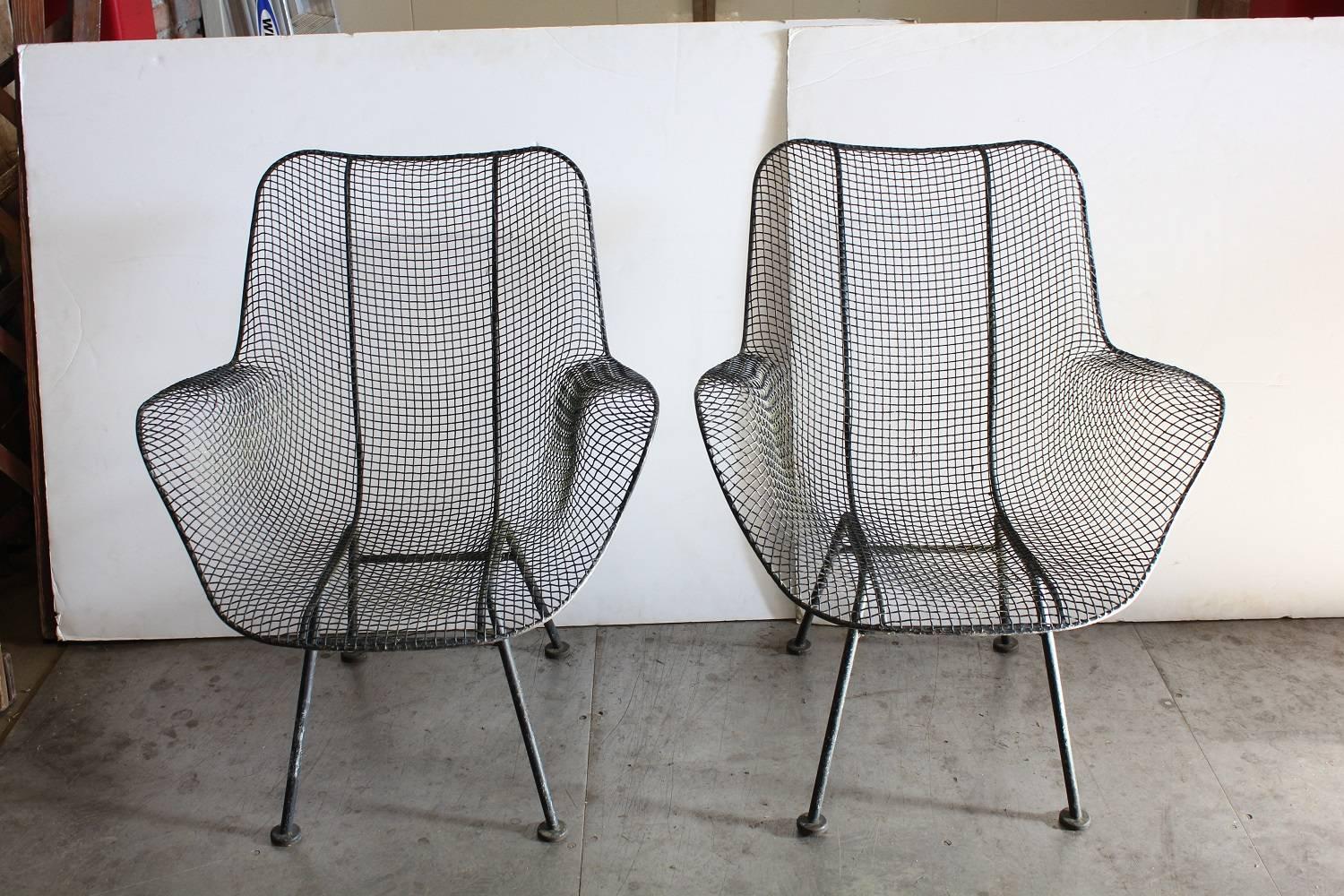 Mid-Century Sculptura lounge chair by Woodard. Four chairs available. Listed price is for each chair.