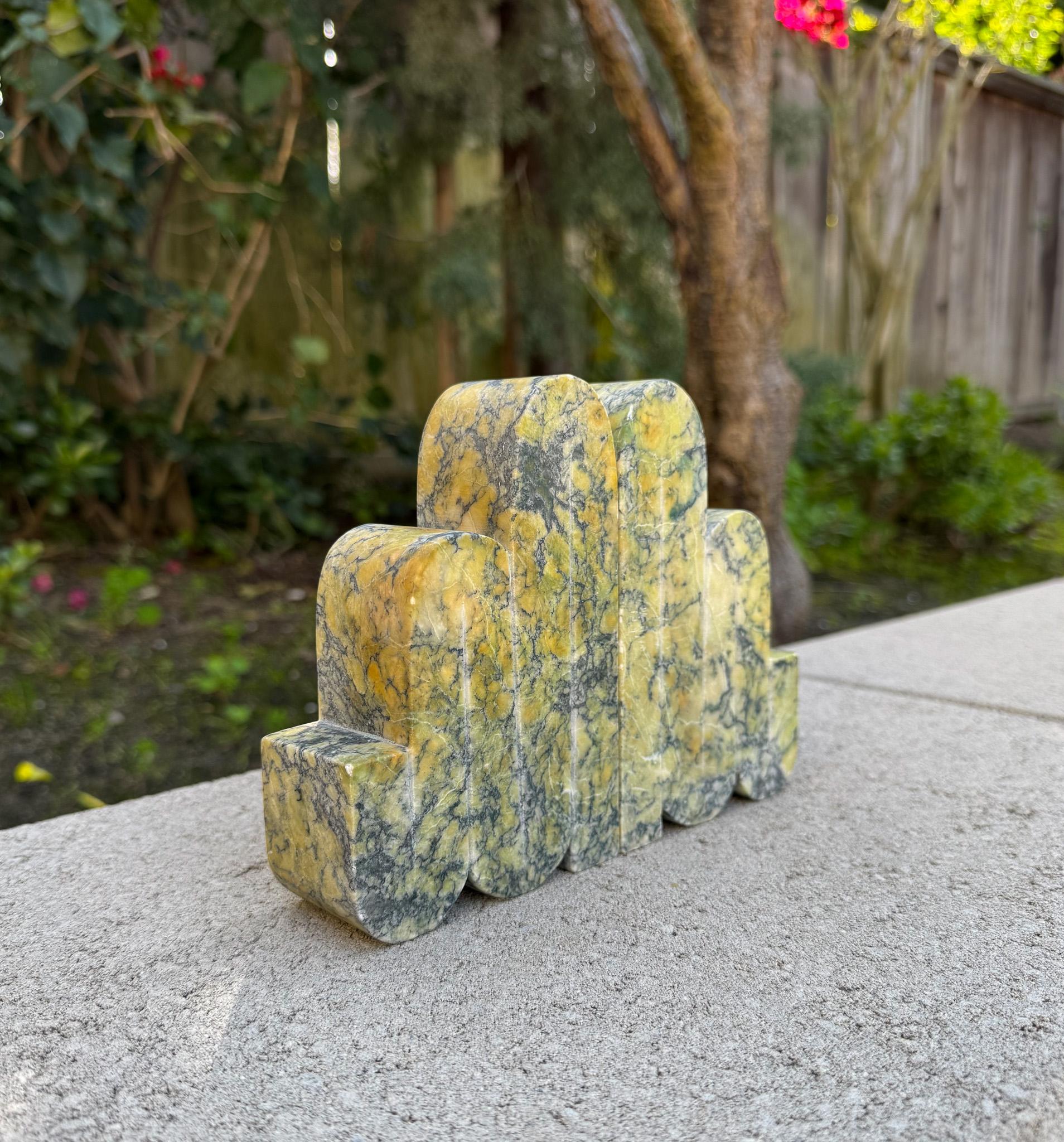 Mid Century Sculptural Alabaster Bookends, Italy, c.1960 For Sale 1