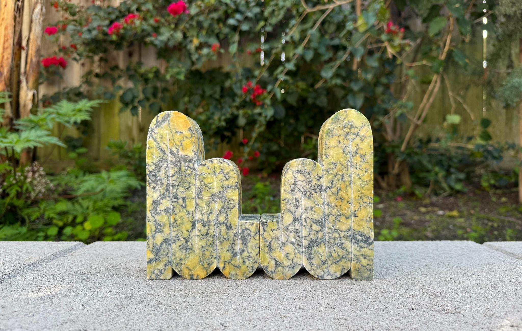 Mid Century Sculptural Alabaster Bookends, Italy, c.1960 For Sale 2