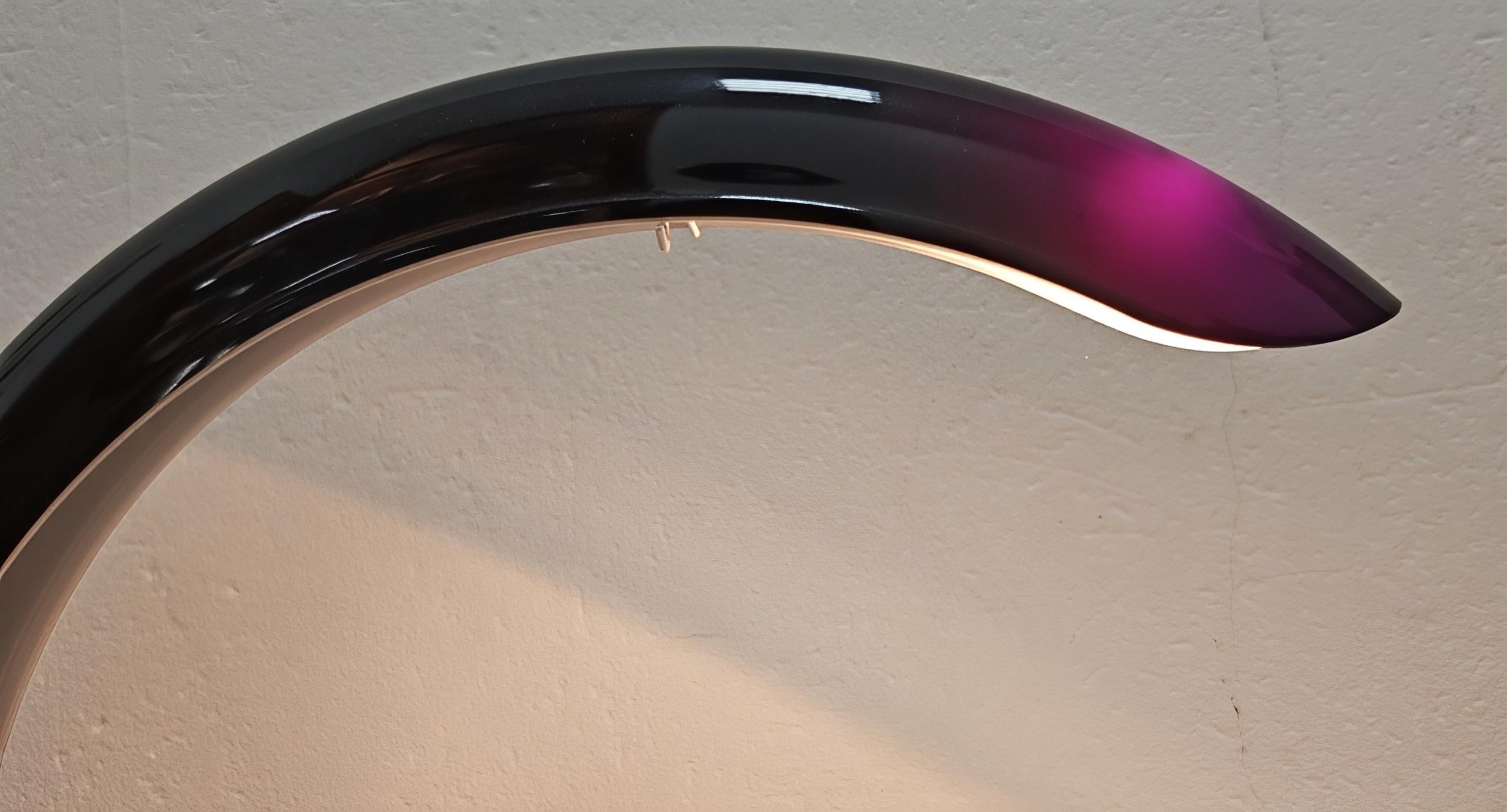 Lampe de table en verre de Murano noir, moderne du milieu du siècle, par AV Mazzega, Italie 1970 en vente 1