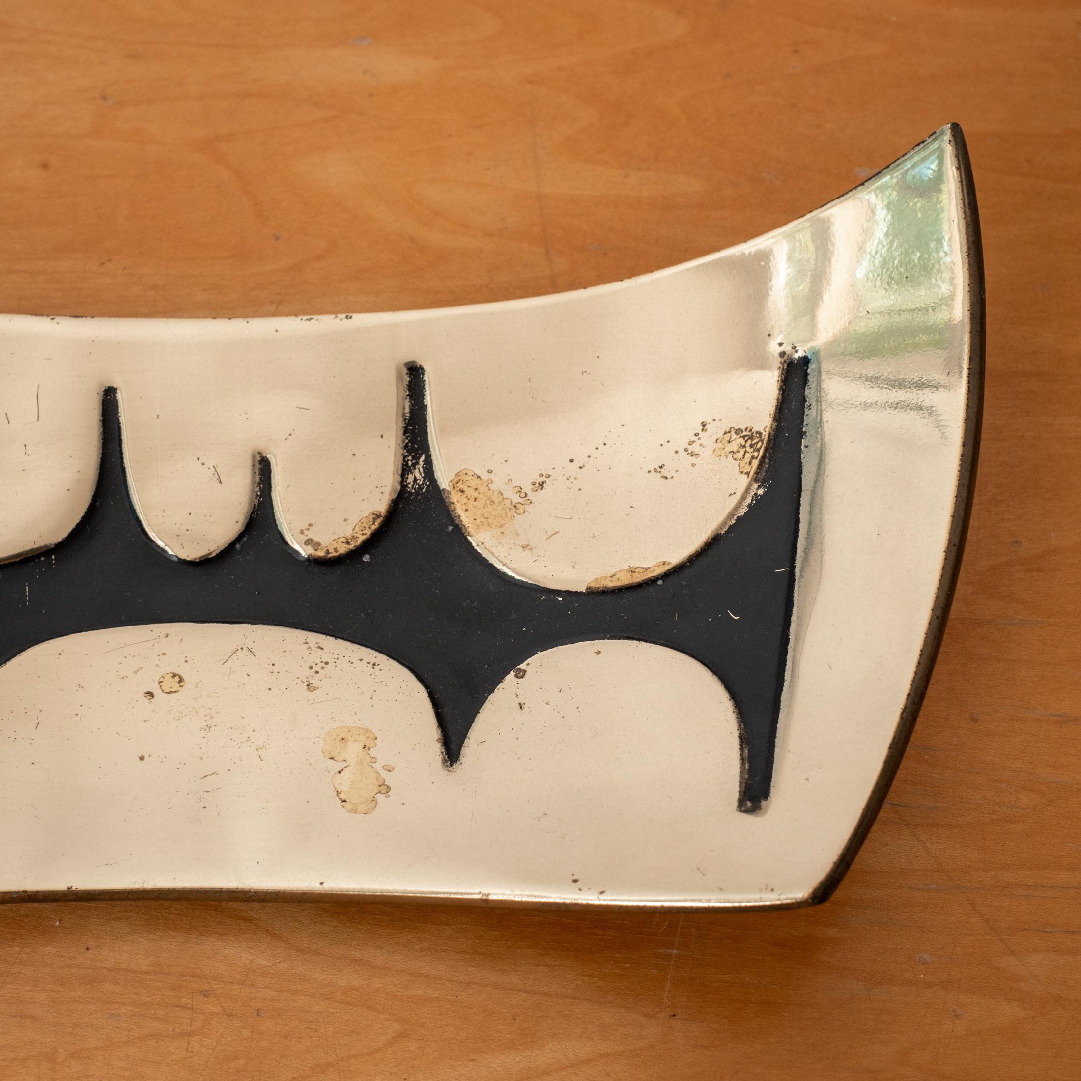 Metal Mid Century Sculptural Brass Catch All Tray by Ben Seibel for Jenfred-Ware For Sale