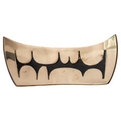 Mid Century Sculptural Brass Catch All Tray by Ben Seibel for Jenfred-Ware