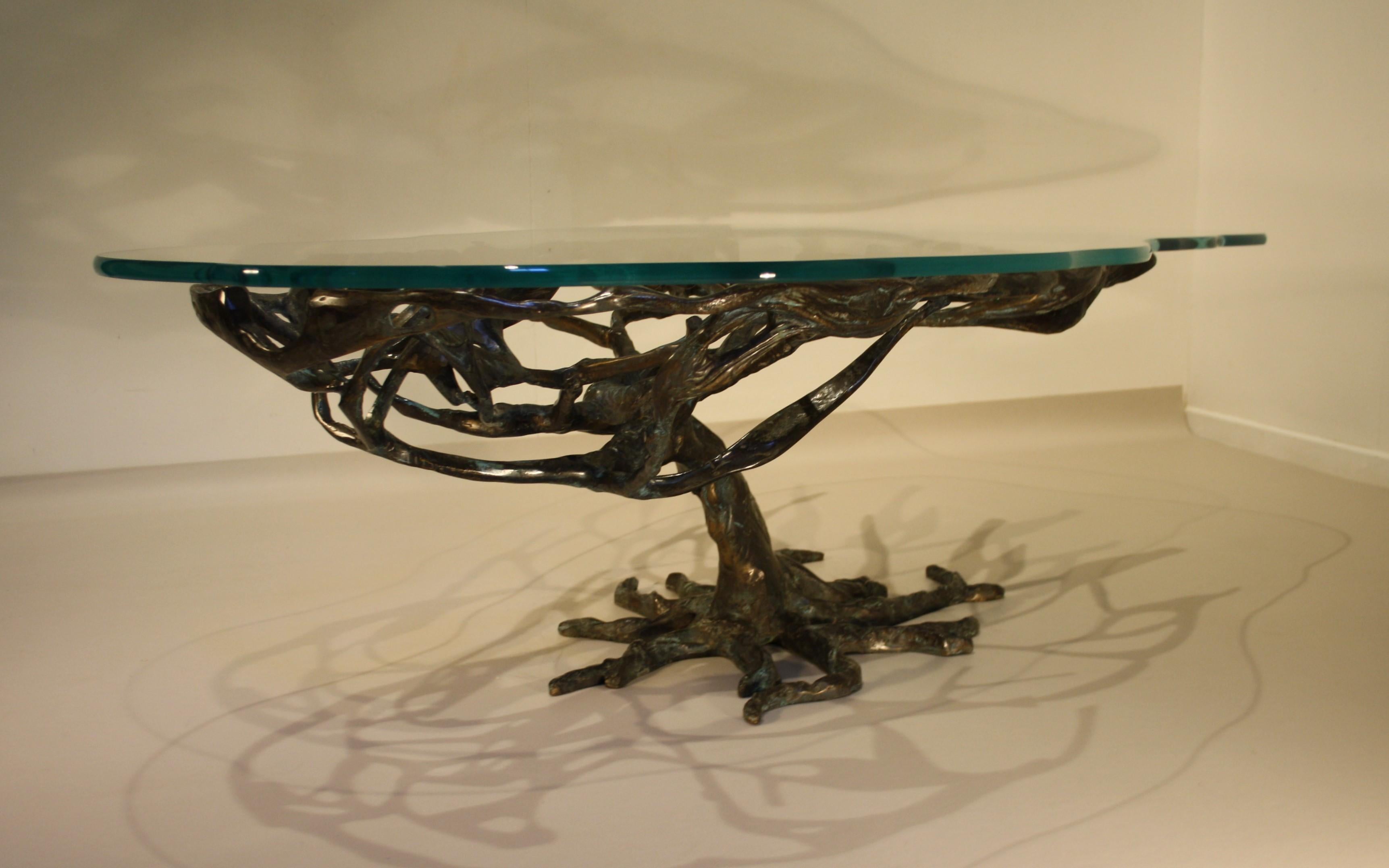 Mid-20th Century Midcentury Sculptural Cast Bronze Coffee Table, 1960s