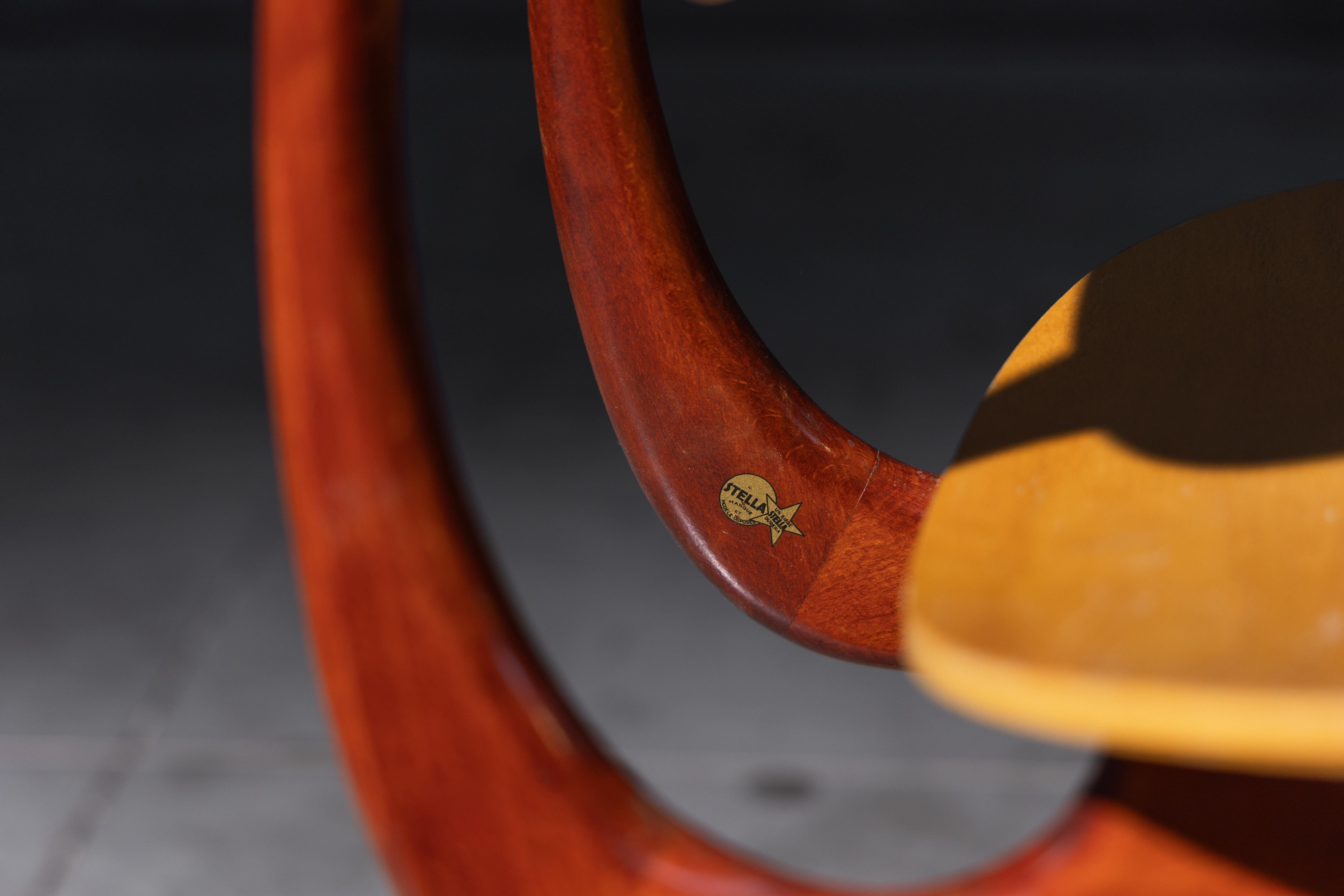 Mid-Century Sculptural Chairs by Stella, France, 1950s In Excellent Condition For Sale In Antwerp, BE