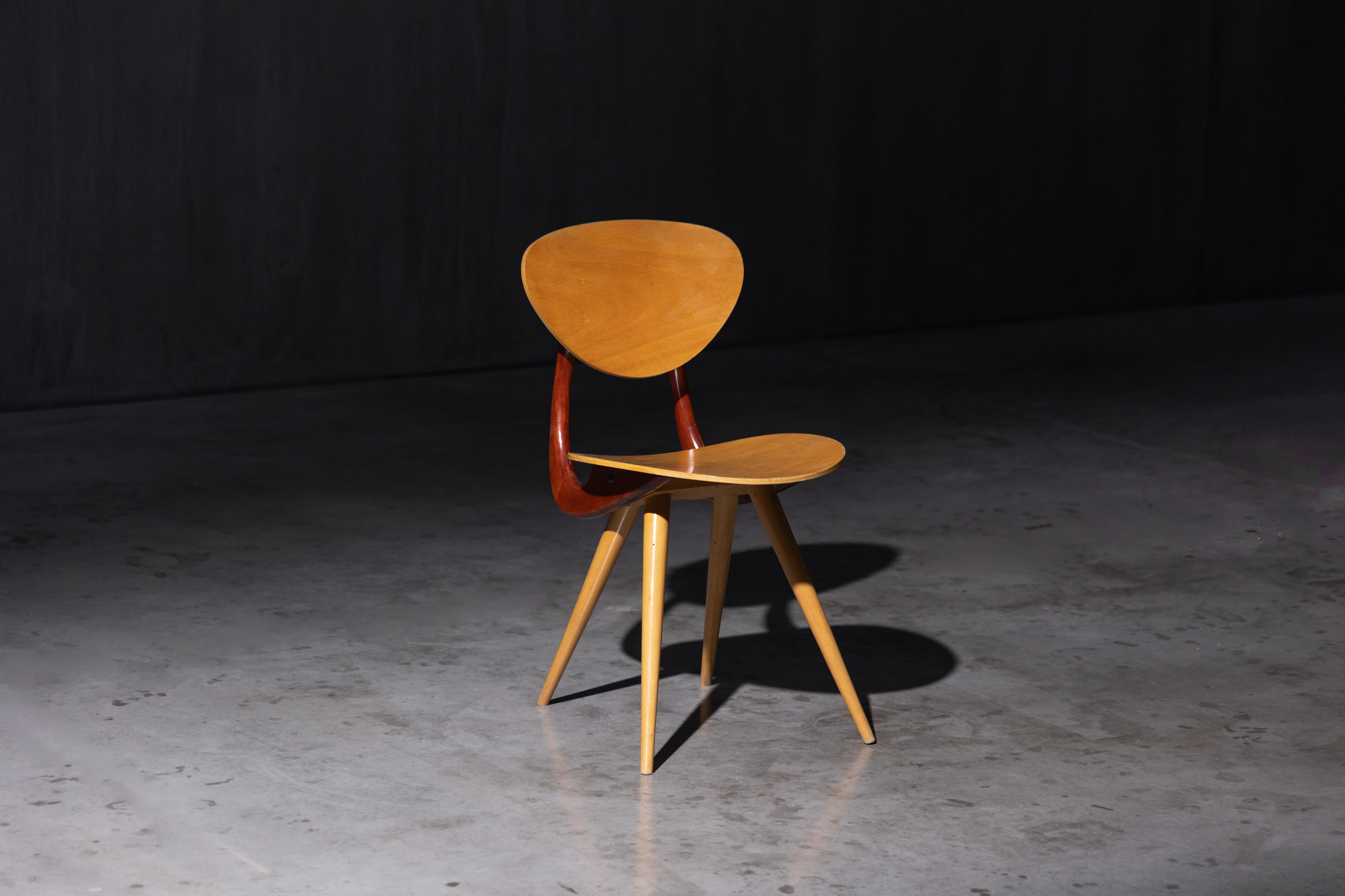 Mid-Century Sculptural Chairs by Stella, France, 1950s For Sale 2