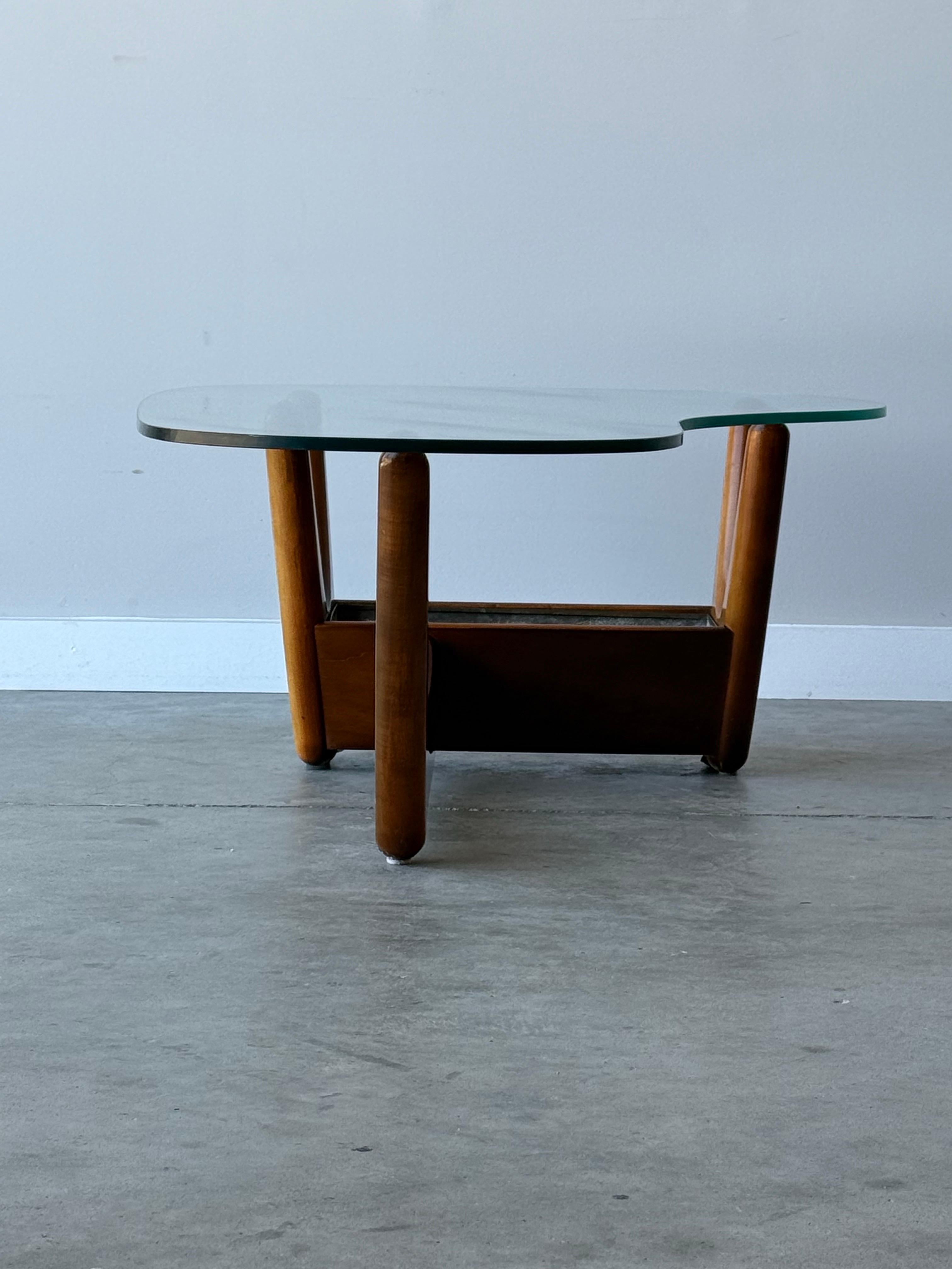 Mid-Century Sculptural Coffee Table with Planter 5