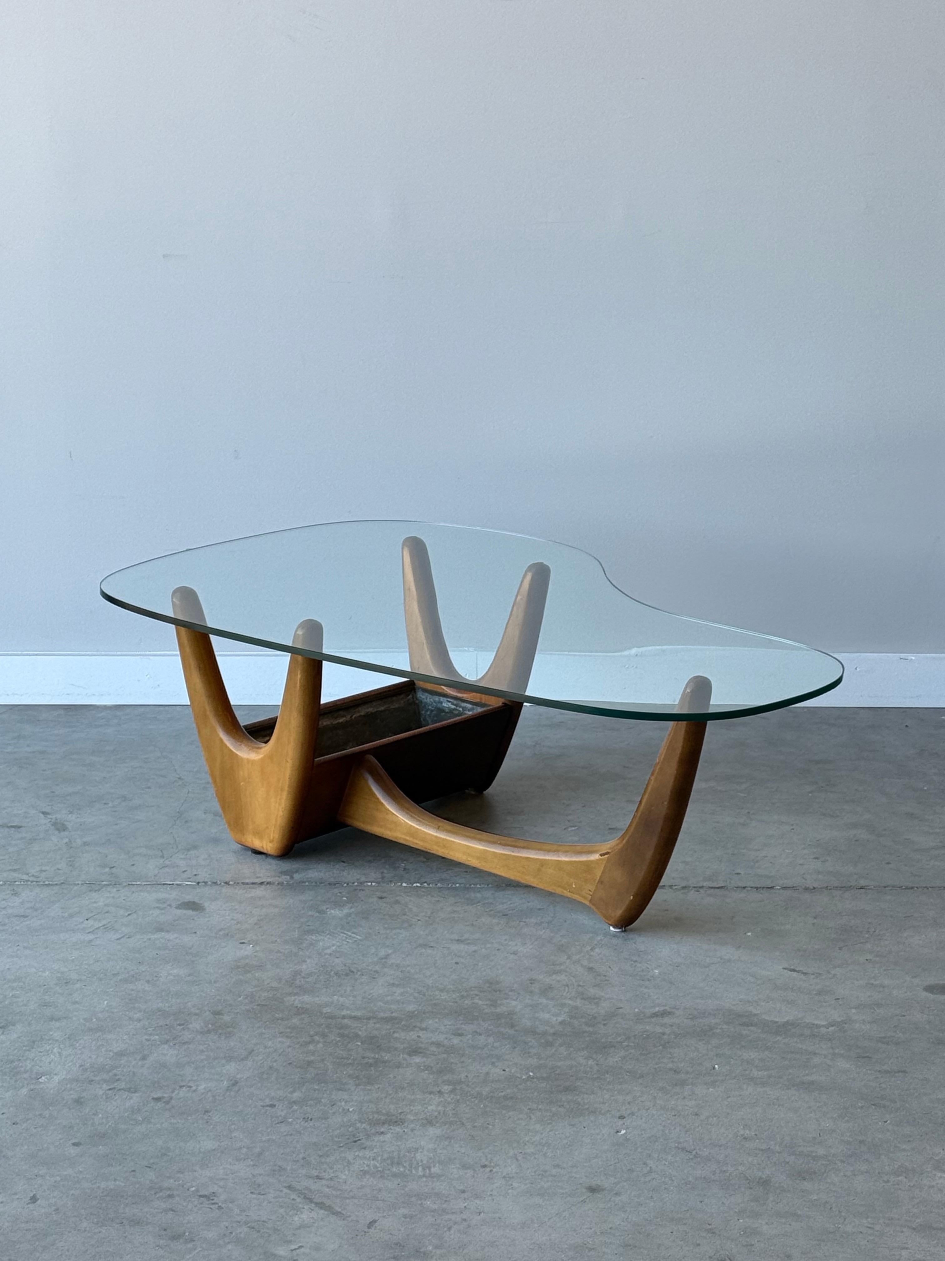 Mid-20th Century Mid-Century Sculptural Coffee Table with Planter