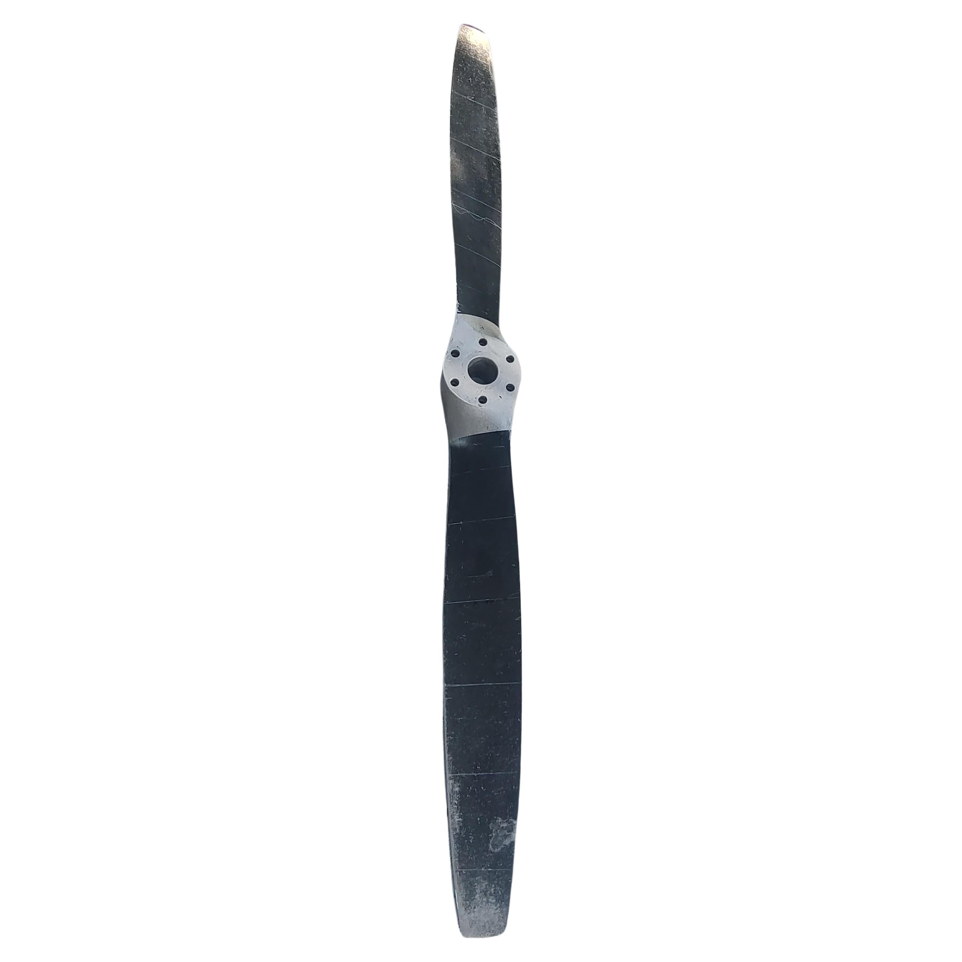 Industrial Mid Century Sculptural Heavy Duty Aluminum Airplane Propeller C1960 Sensenich Co For Sale