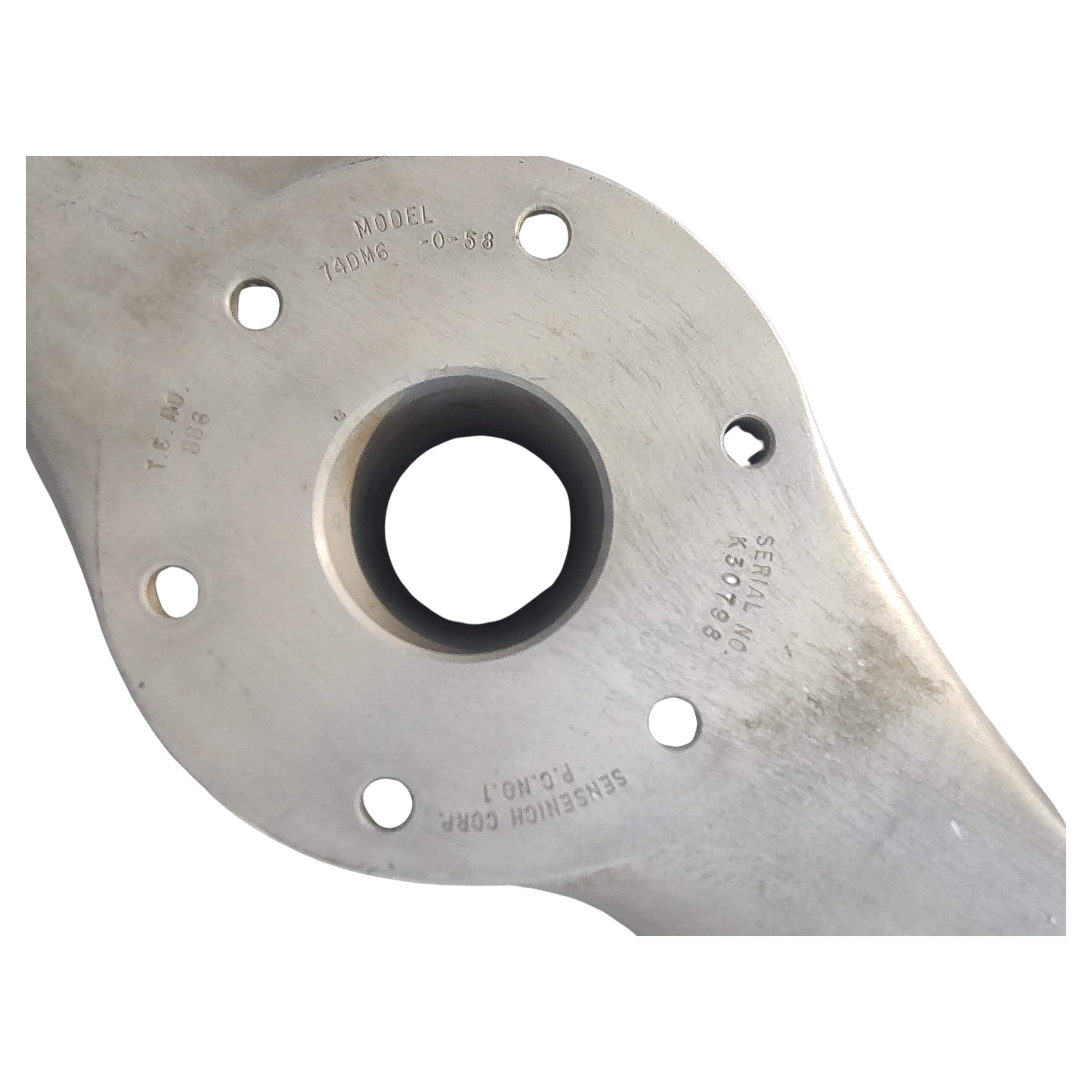 Mid Century Sculptural Heavy Duty Aluminum Airplane Propeller C1960 Sensenich Co For Sale 1