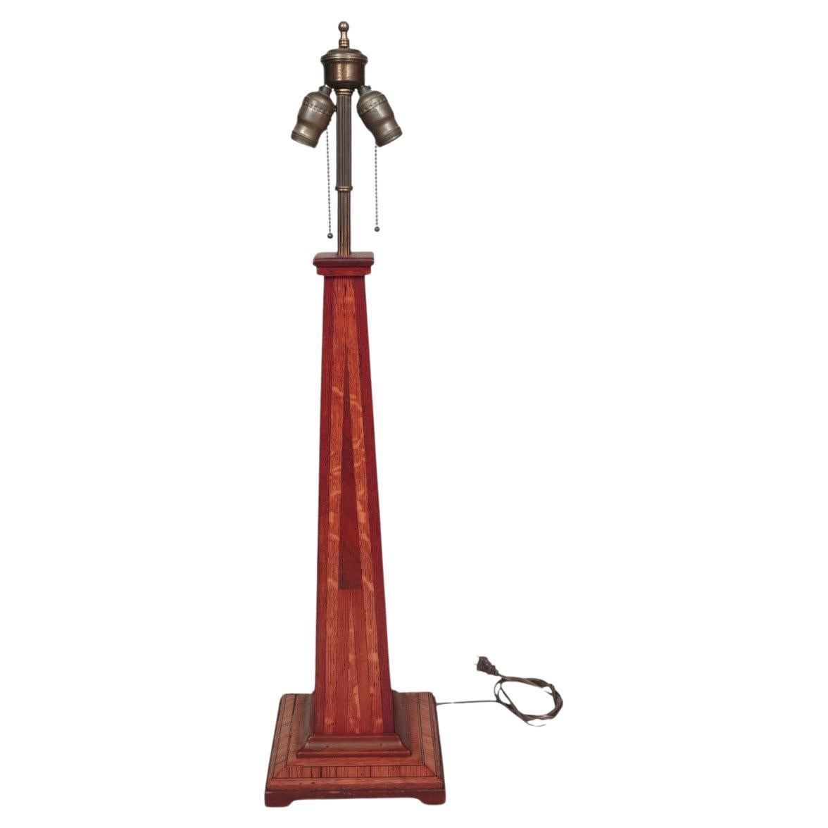 Mid-Century Sculptural Inlaid Table Lamp For Sale