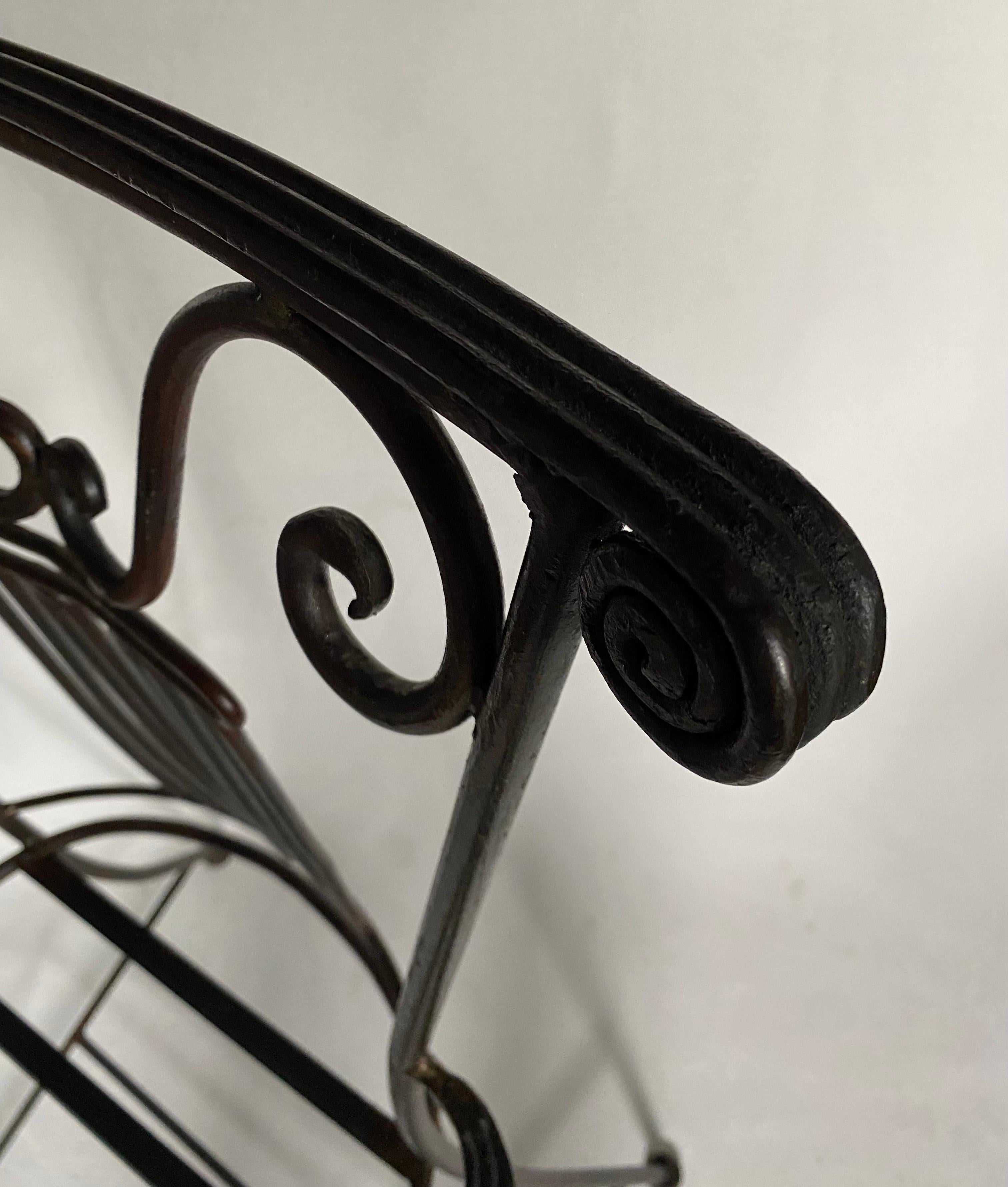 Mid Century Sculptural Neoclassical Style Iron Column Side or Accent Chair  For Sale 5