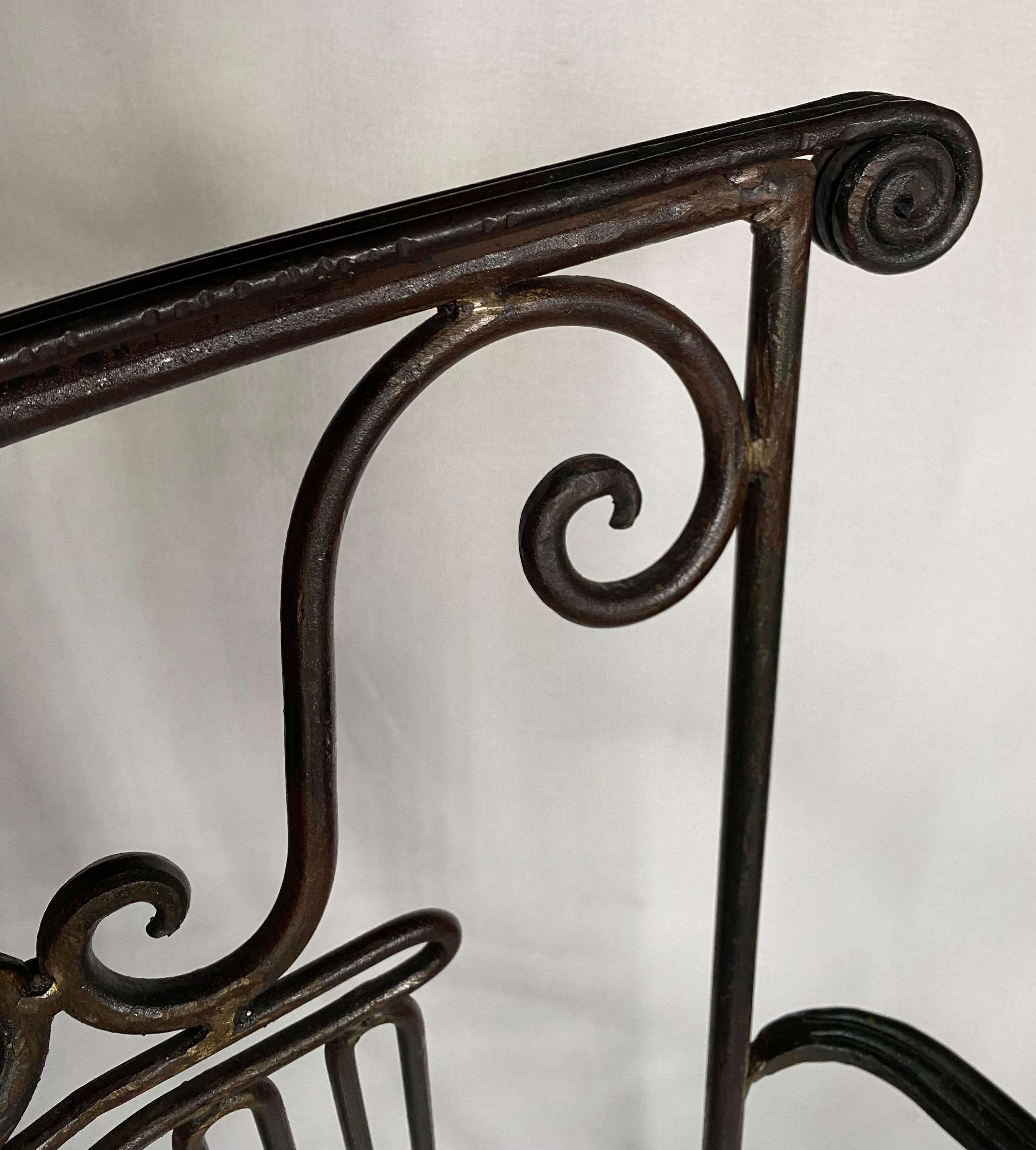 Mid Century Sculptural Neoclassical Style Iron Column Side or Accent Chair  For Sale 2