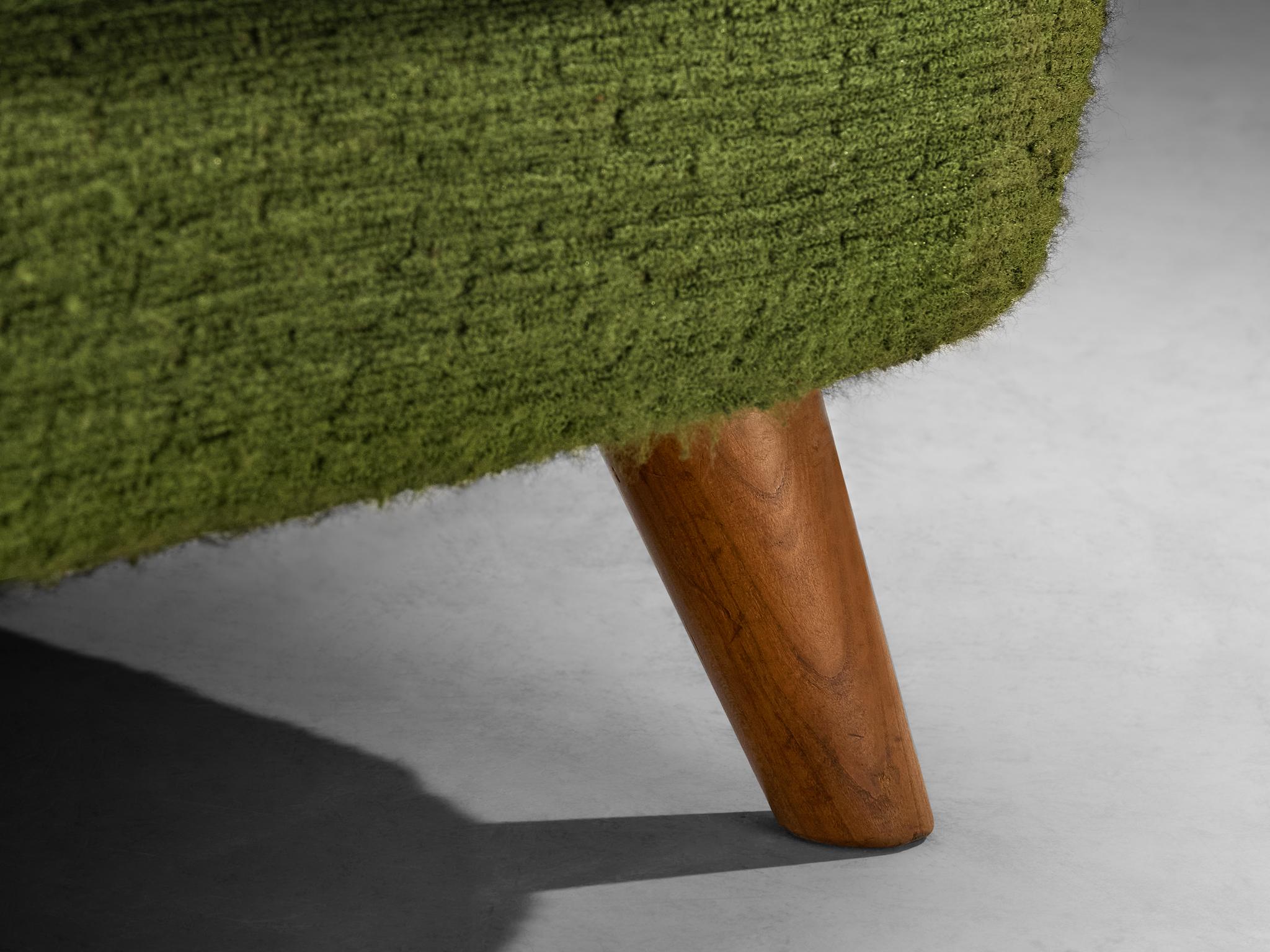 Chaise longue sculpturale du milieu du siècle avec accoudoirs intégrés en vente 2