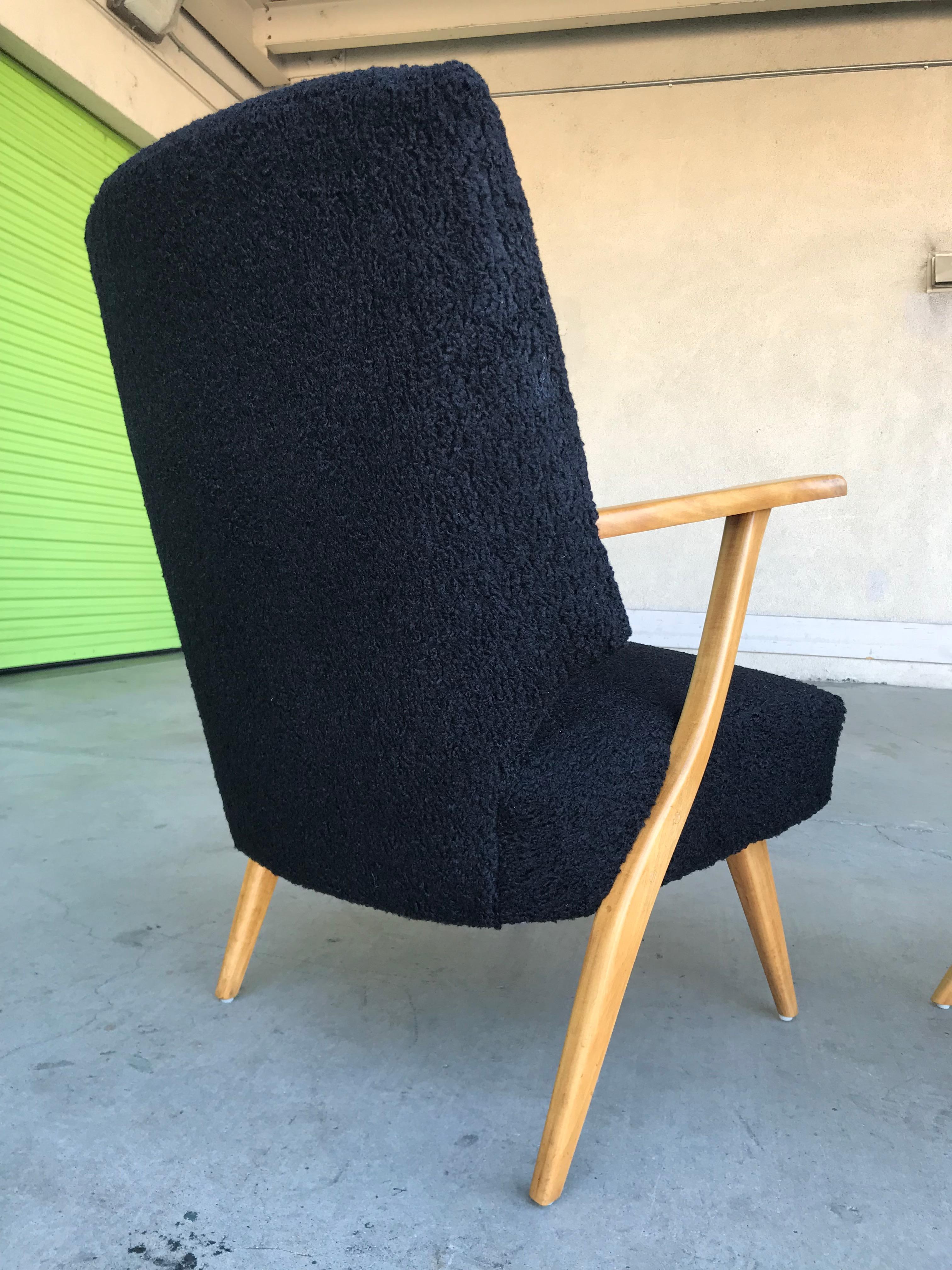Woodwork Mid Century Modern Lounge Chairs   For Sale