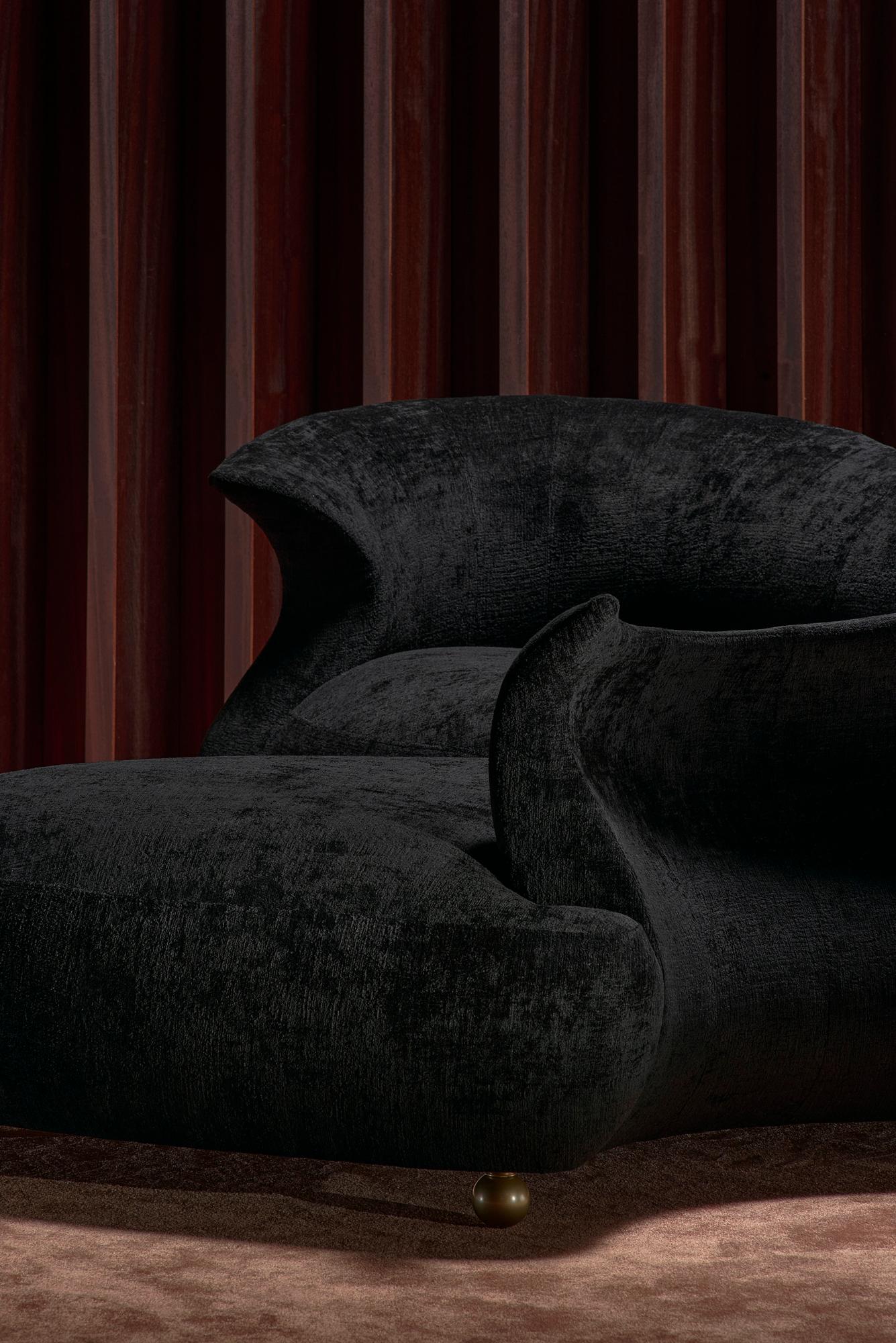 Canapé d'angle Amphora Sculptural Made to Measure Mid Century en vente 2