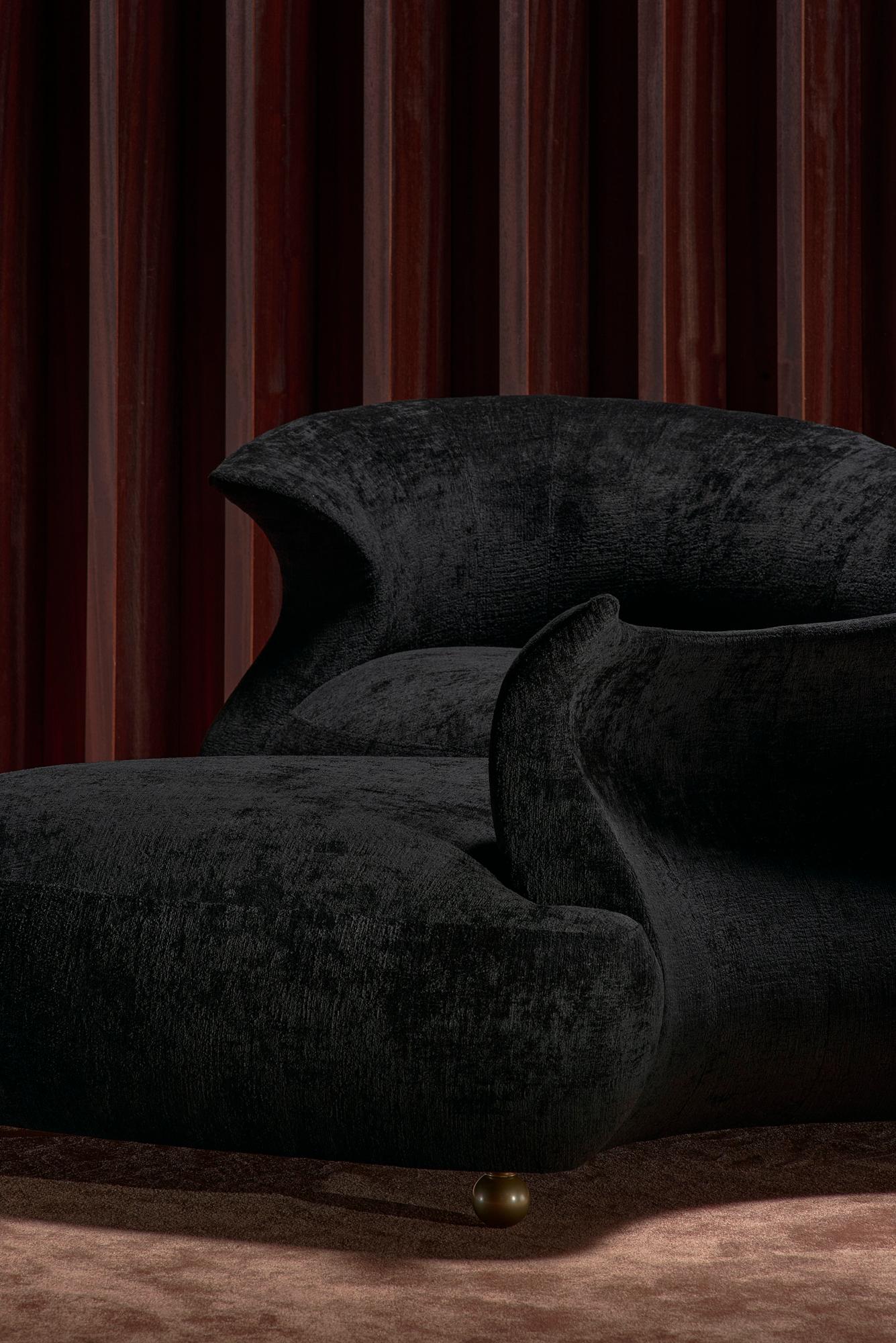 Contemporary Mid Century Sculptural Made to Measure Amphora Corner sofa For Sale