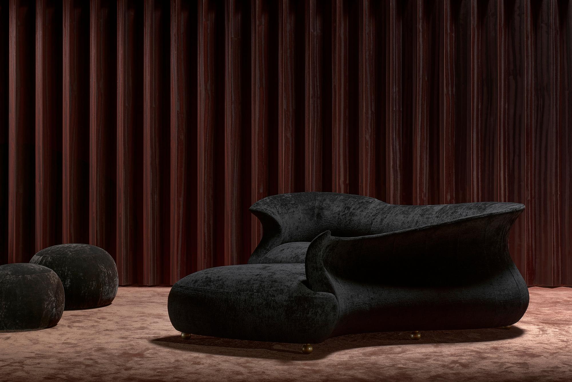 Mid Century Sculptural Made to Measure Amphora Corner sofa For Sale 1