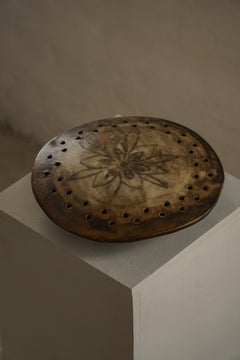 Mid-Century Sculptural Organic Danish Ceramic Wall Sconce, 1970s