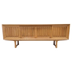 Mid-century Sculptural Sideboard In Light Oak by attributed to Henning Kjaernulf