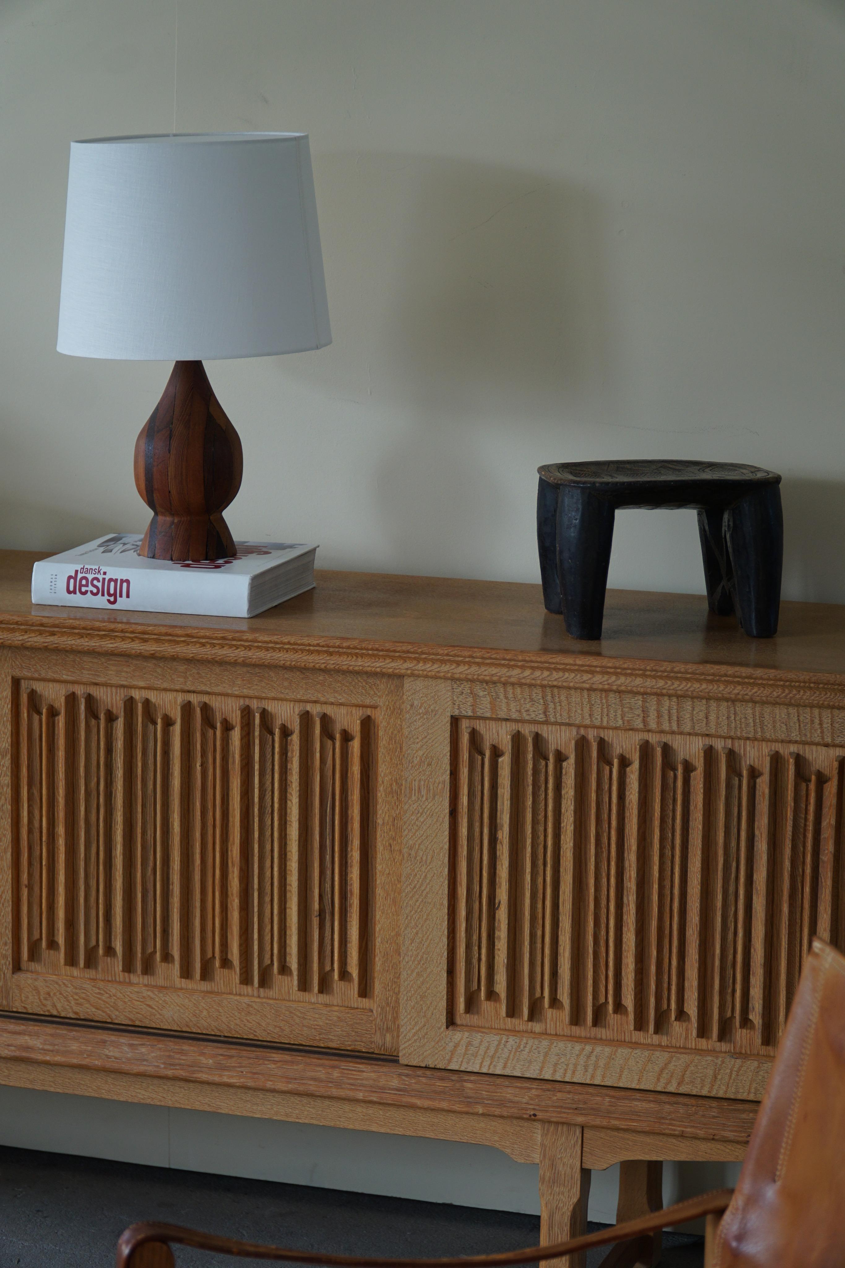 Midcentury Sculptural Sideboard in Oak, Made by a Danish Cabinetmaker, 1960s 11