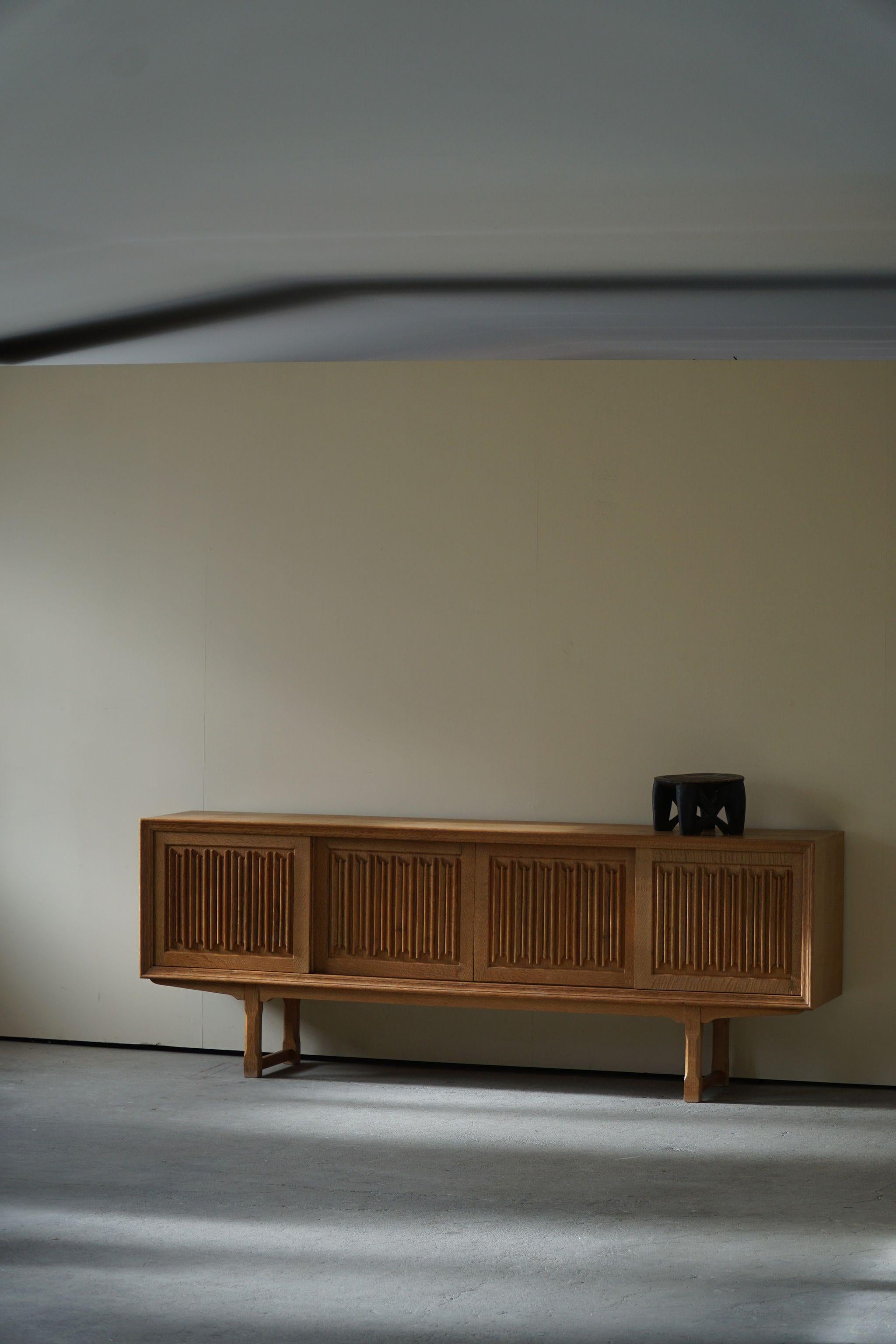 Midcentury Sculptural Sideboard in Oak, Made by a Danish Cabinetmaker, 1960s 12