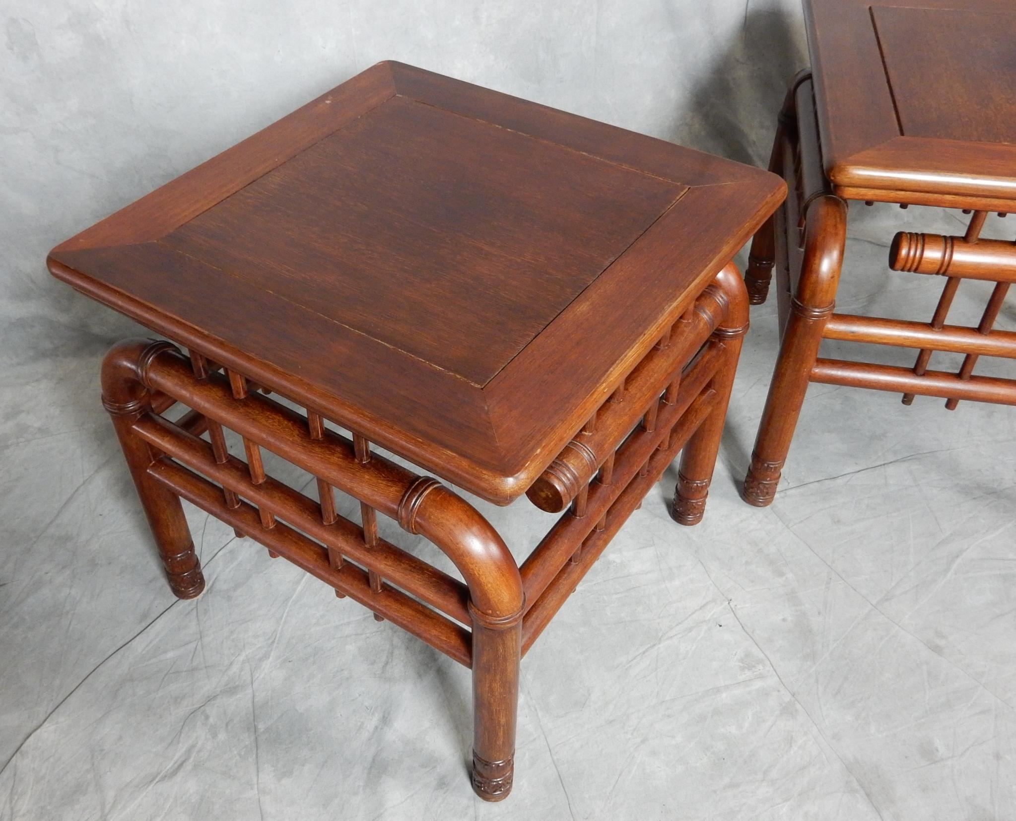 20ième siècle Tables de canapé sculpturales en teck et bois de bentwood du milieu du siècle dernier en vente