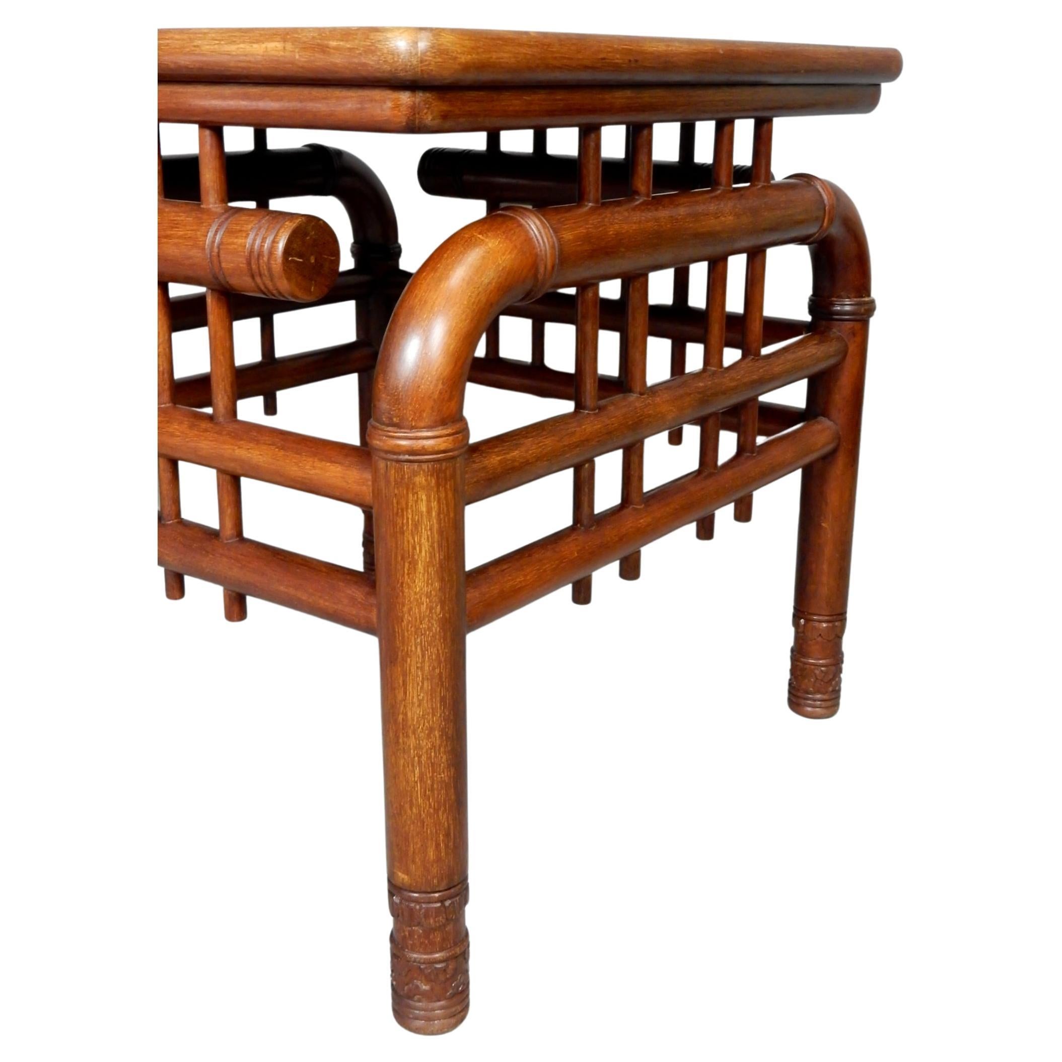 Mid-Century Sculptural Bentwood Teak Birdcage Sofa Tables For Sale 2
