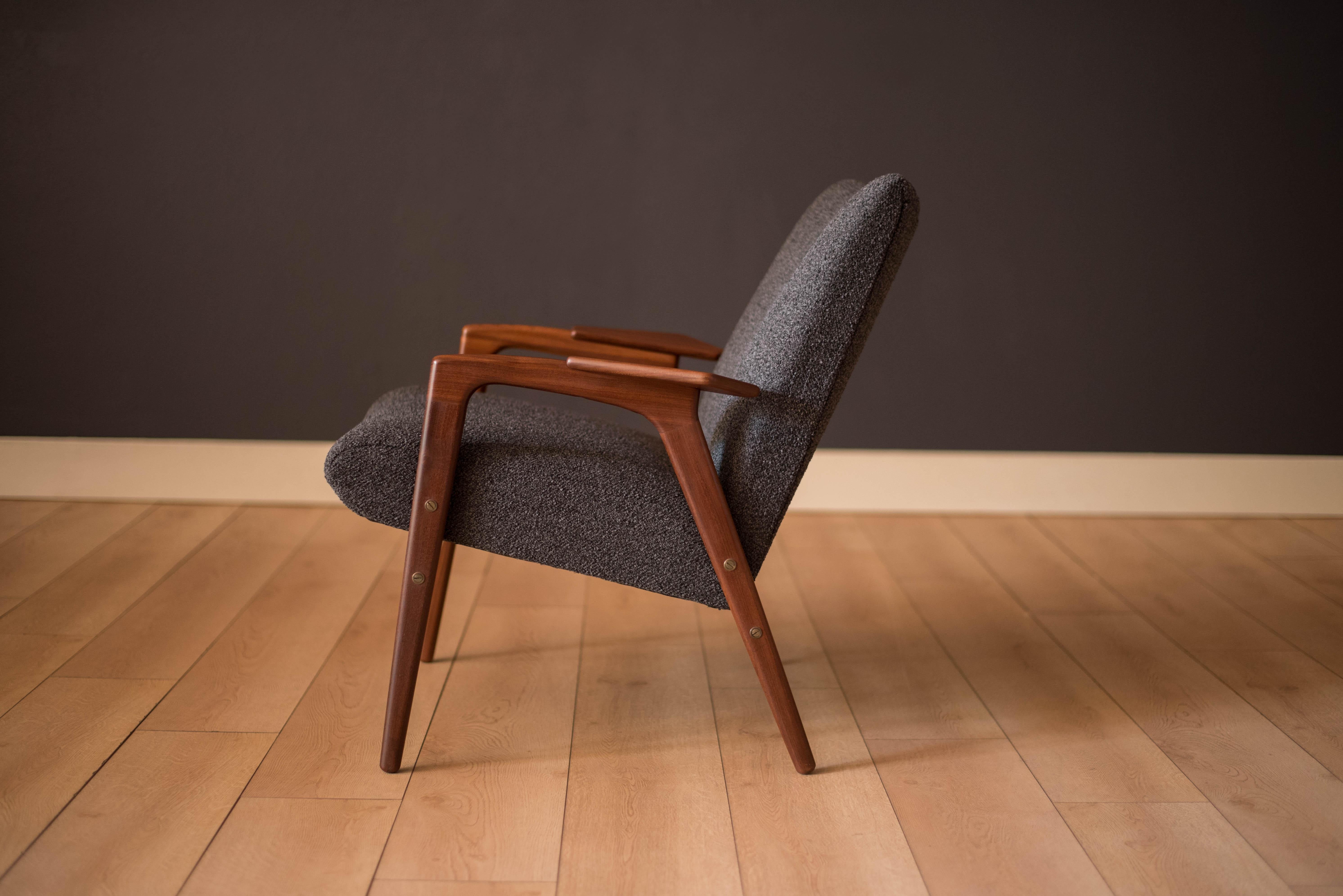 Dutch Mid Century Sculptural Teak Lounge Chair by Yngve Ekström for Pastoe