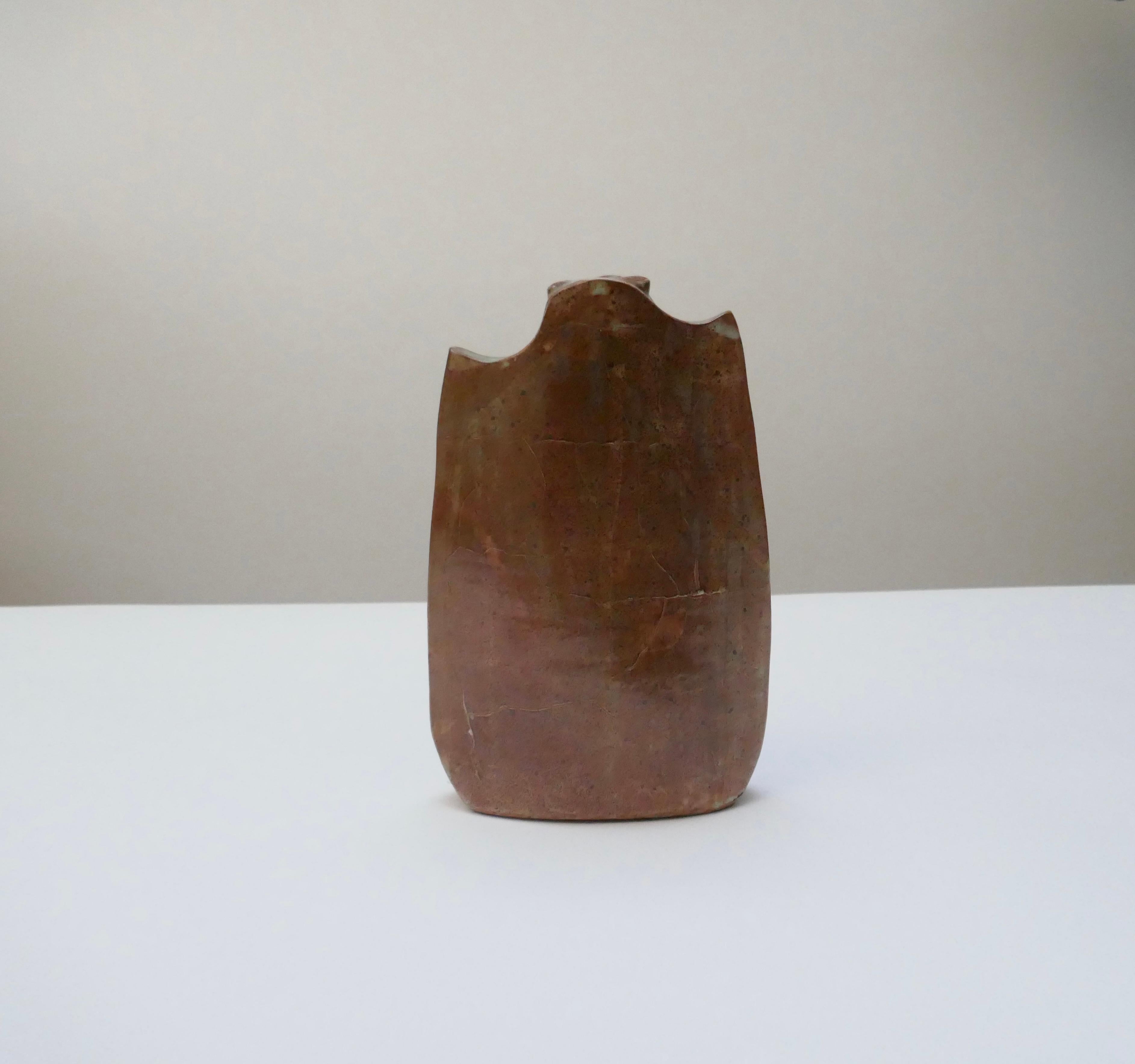 Mid-Century Modern Mid-Century Sculptural Terracotta Vase, France For Sale