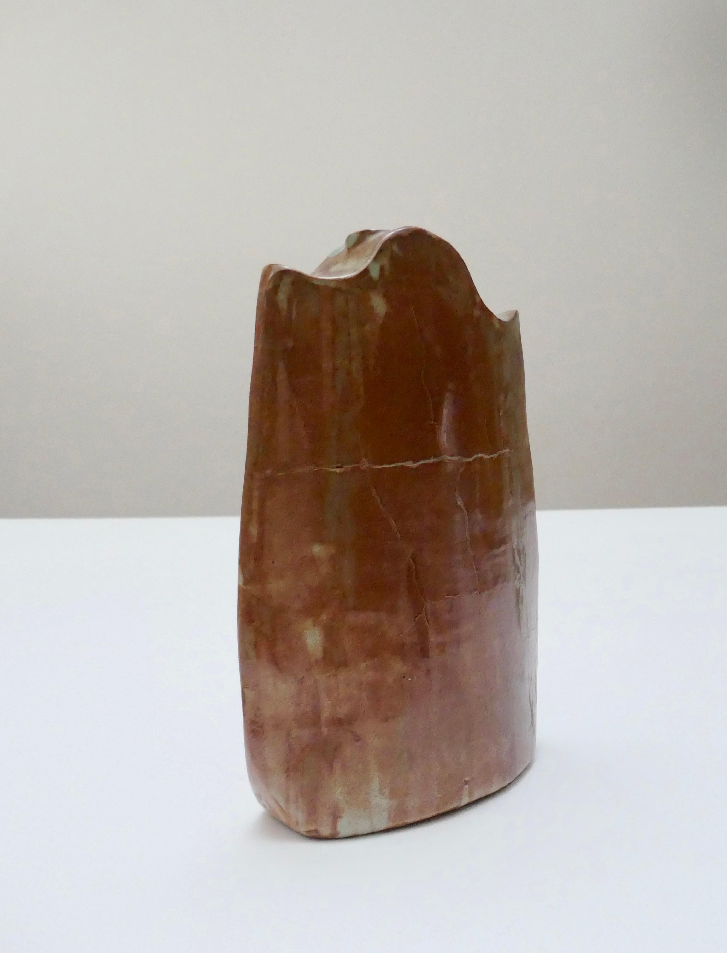 Mid-Century Sculptural Terracotta Vase, France For Sale 1