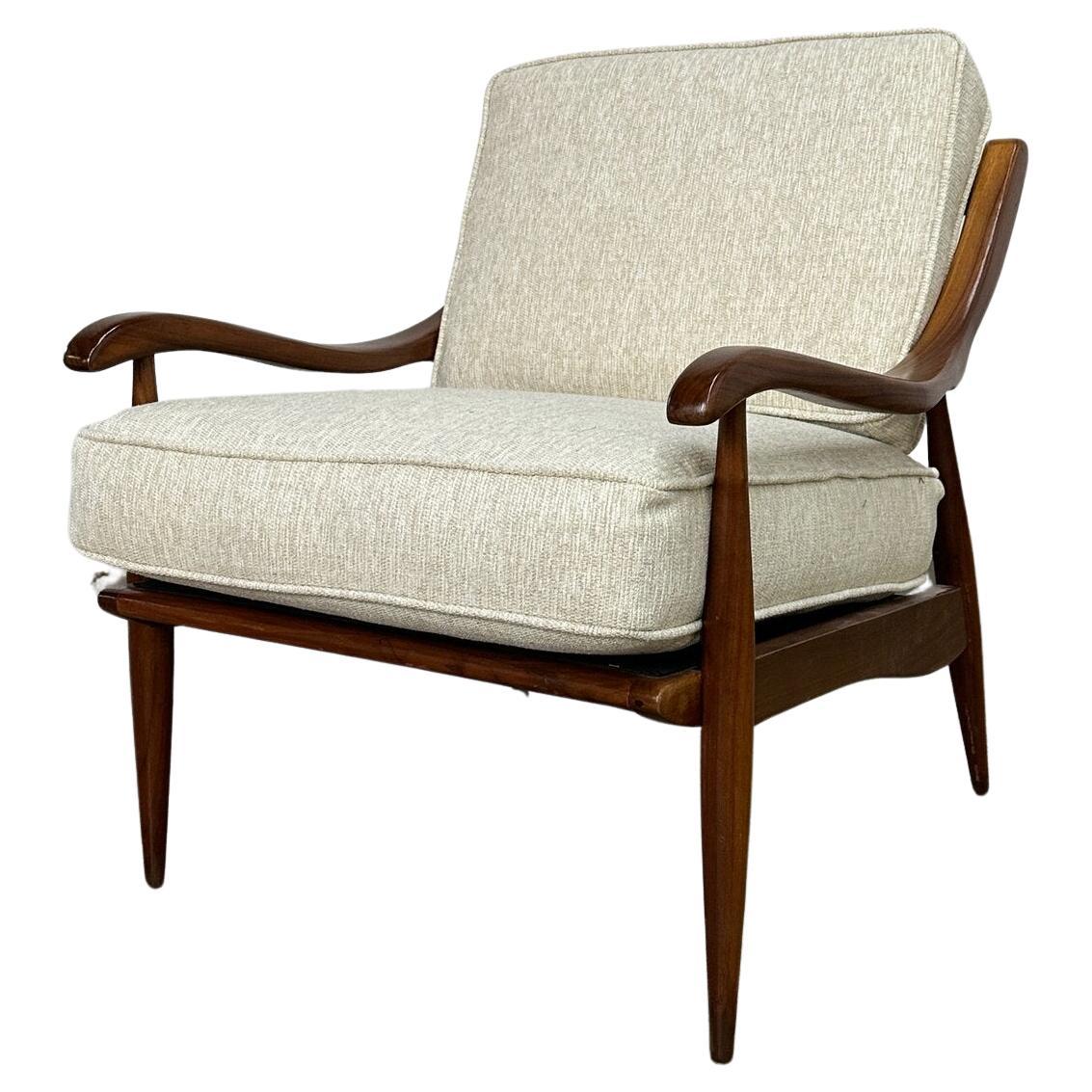 Mid Century Sculptural Wood Lounge Chair For Sale