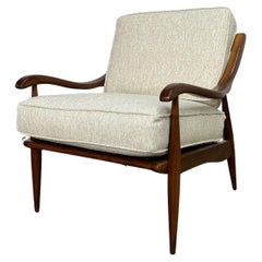 Vintage Mid Century Sculptural Wood Lounge Chair