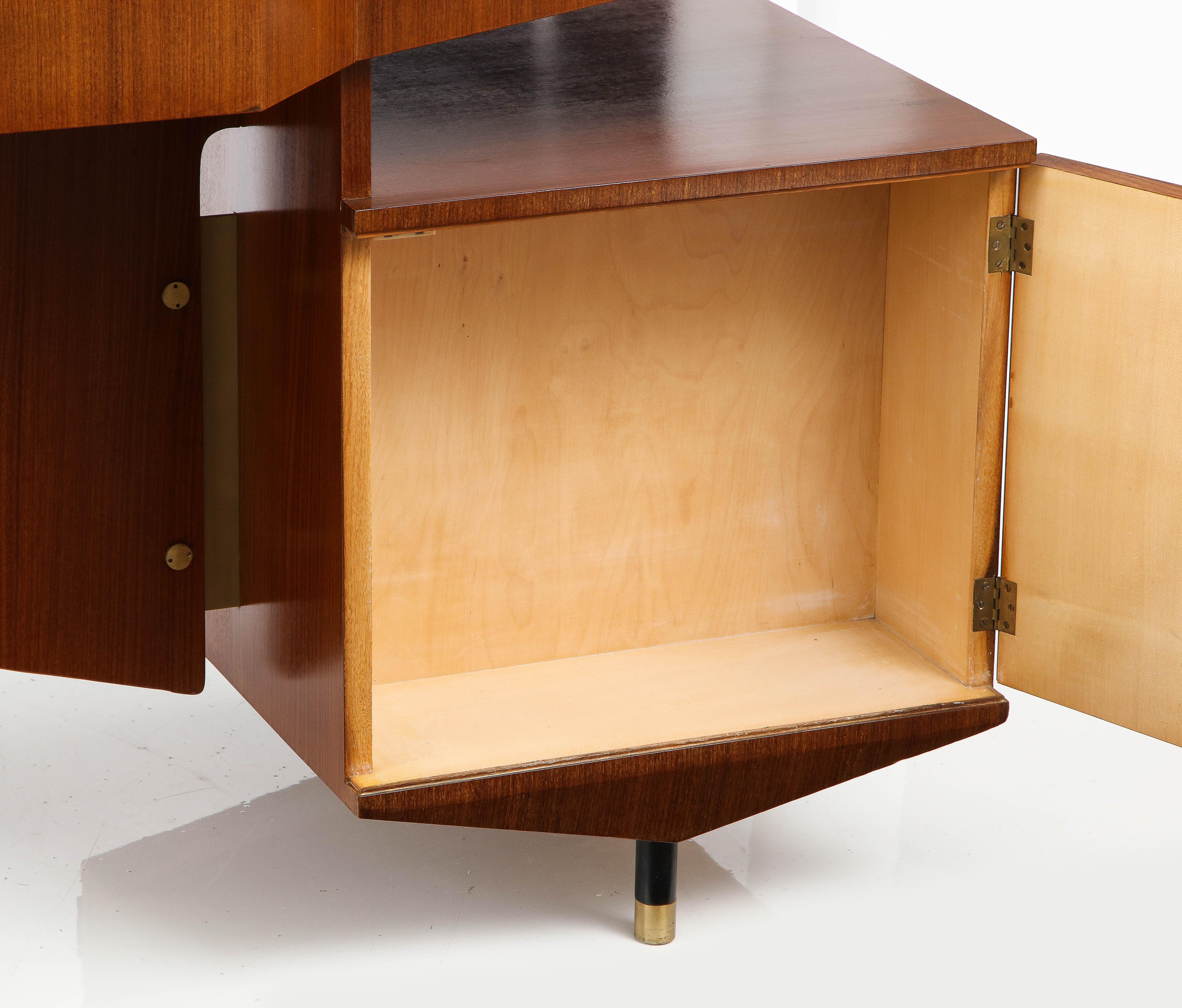 Midcentury Sculptural Writing Desk in the Style of Ico Parisi, Italy, circa 1960 For Sale 8