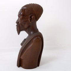 Mid Century Sculpture African bust in wenge - Congo