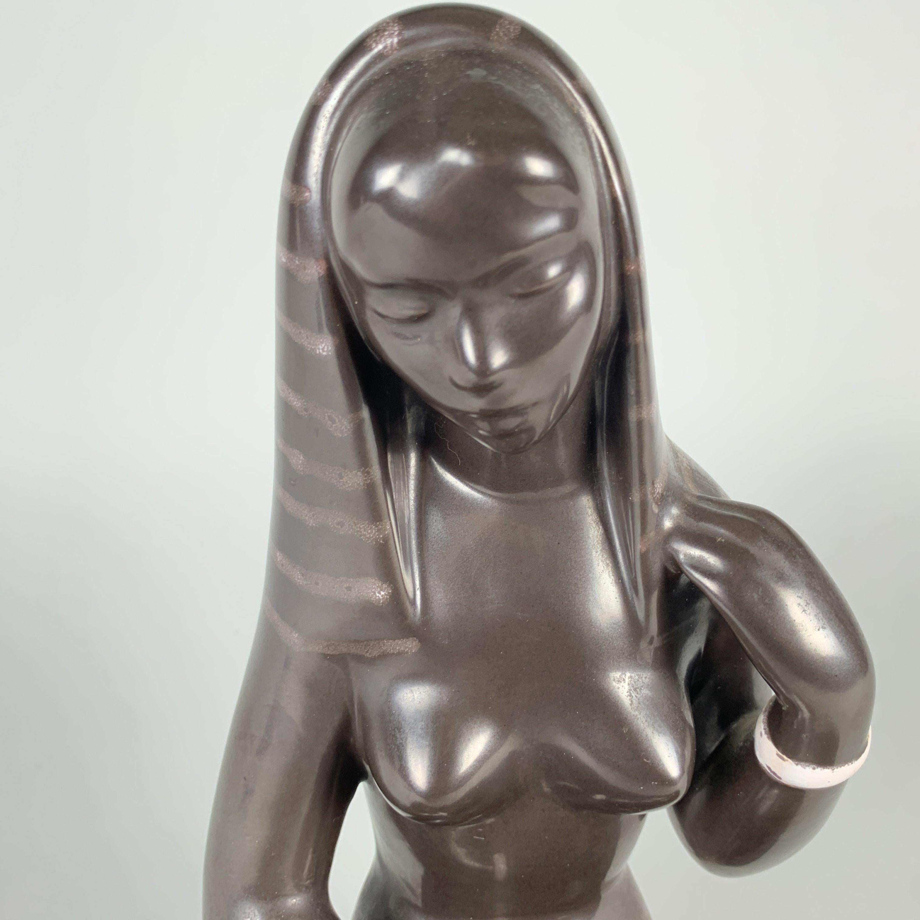Midcentury Sculpture by Jitka Forejtova for Keramos, 1960s In Good Condition For Sale In Praha, CZ