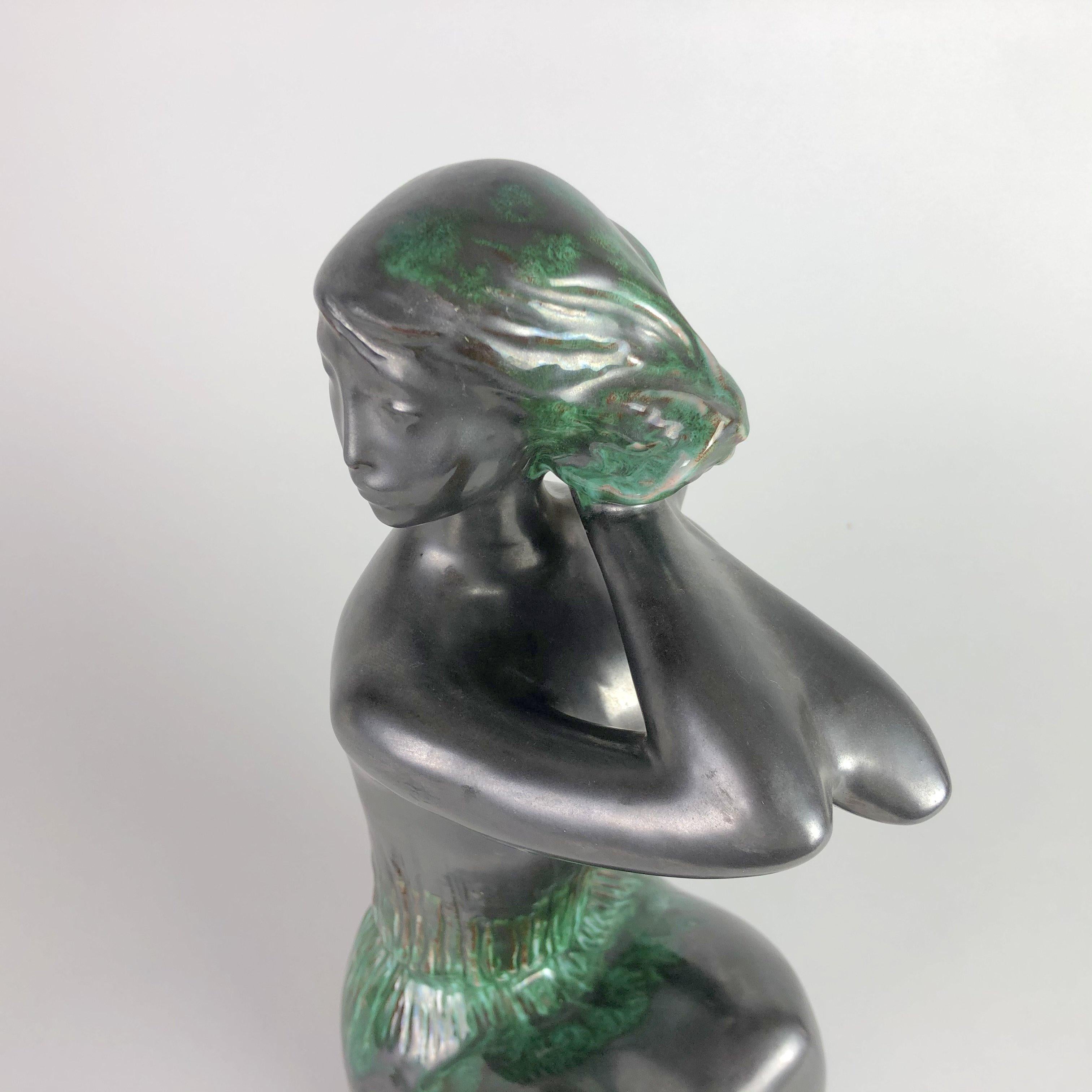 Glazed Midcentury Sculpture by Jitka Forejtova for Keramos, 1960s