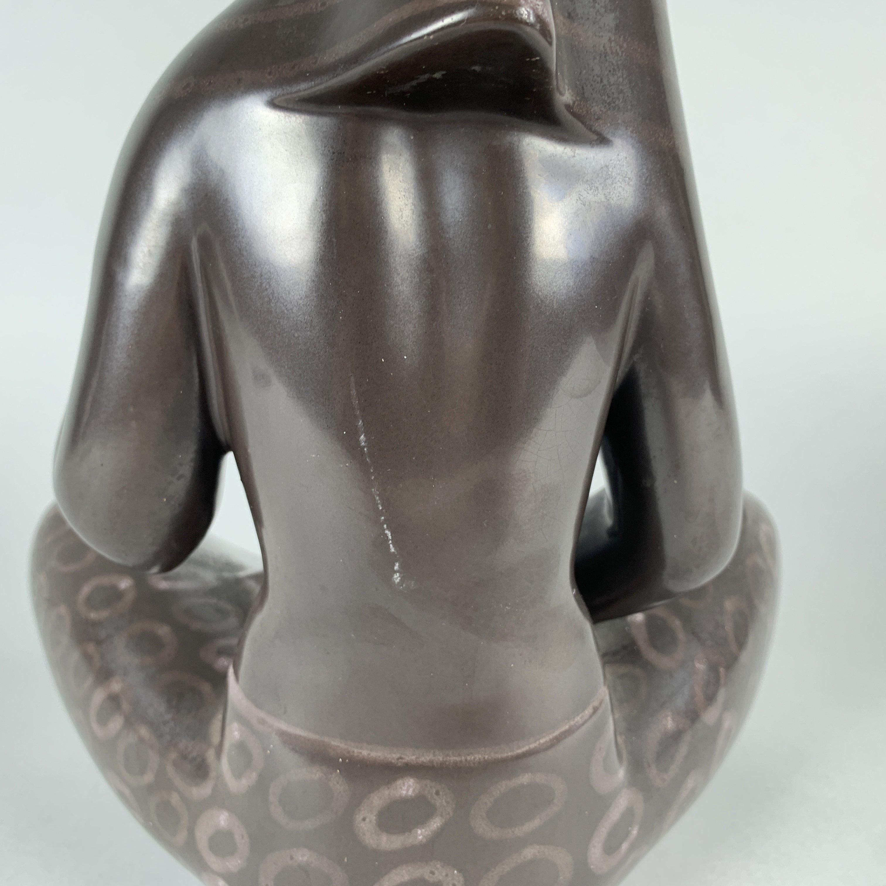 Ceramic Midcentury Sculpture by Jitka Forejtova for Keramos, 1960s For Sale