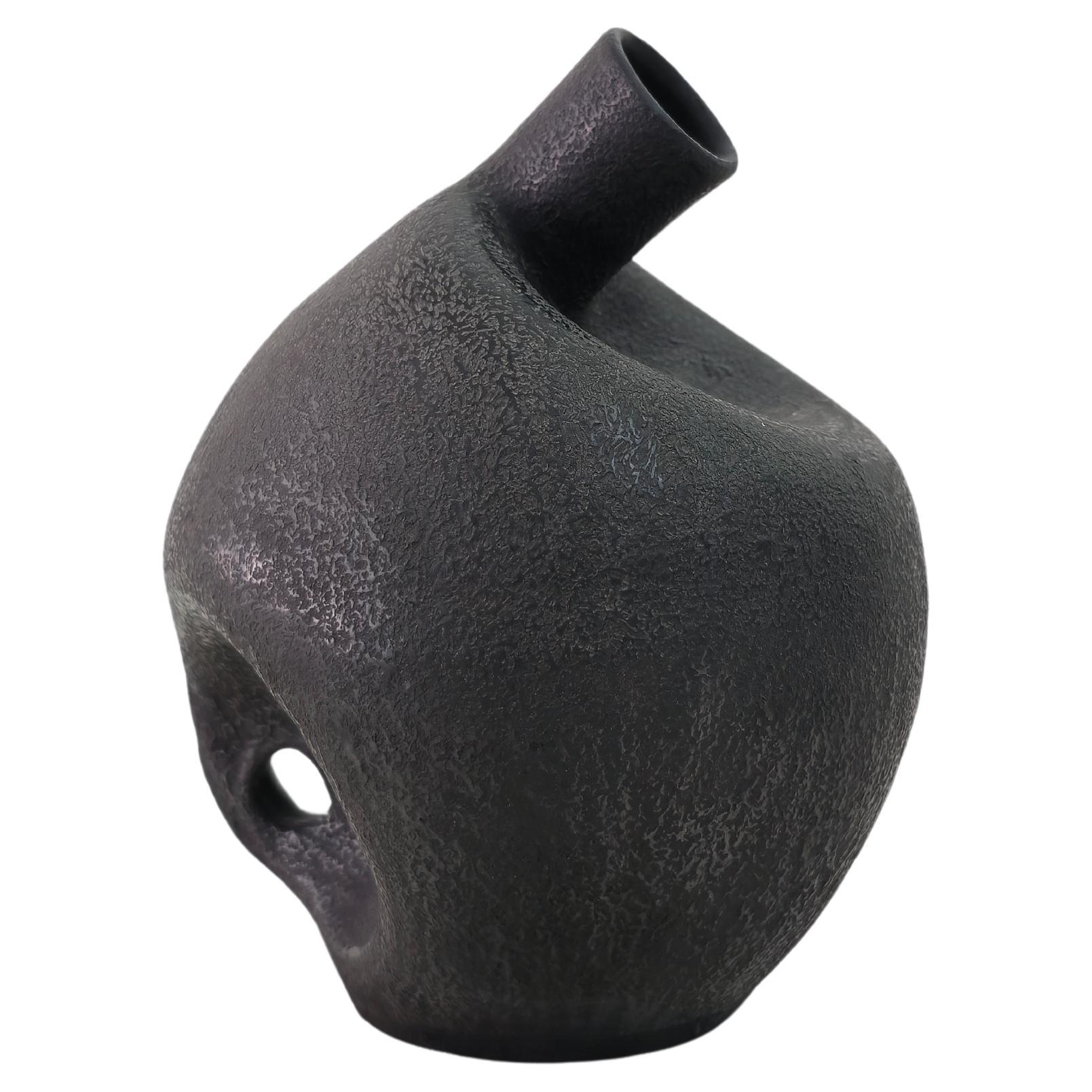 Mid-Century Sculpture Ceramic Black Design Italy 1950/60s Carlo Zauli Attr