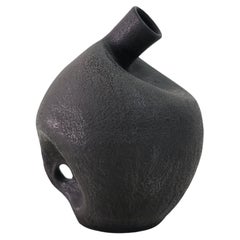 Mid-Century-Skulptur Keramik Schwarz Design Italien 1950/60er Carlo Zauli Attr
