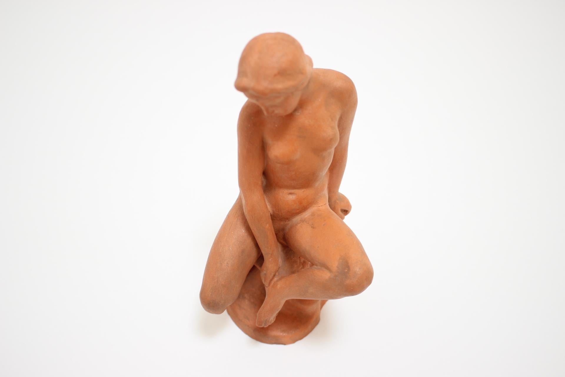 Mid-20th Century Midcentury Sculpture Nude Woman by Břetislav Benda, 1935s