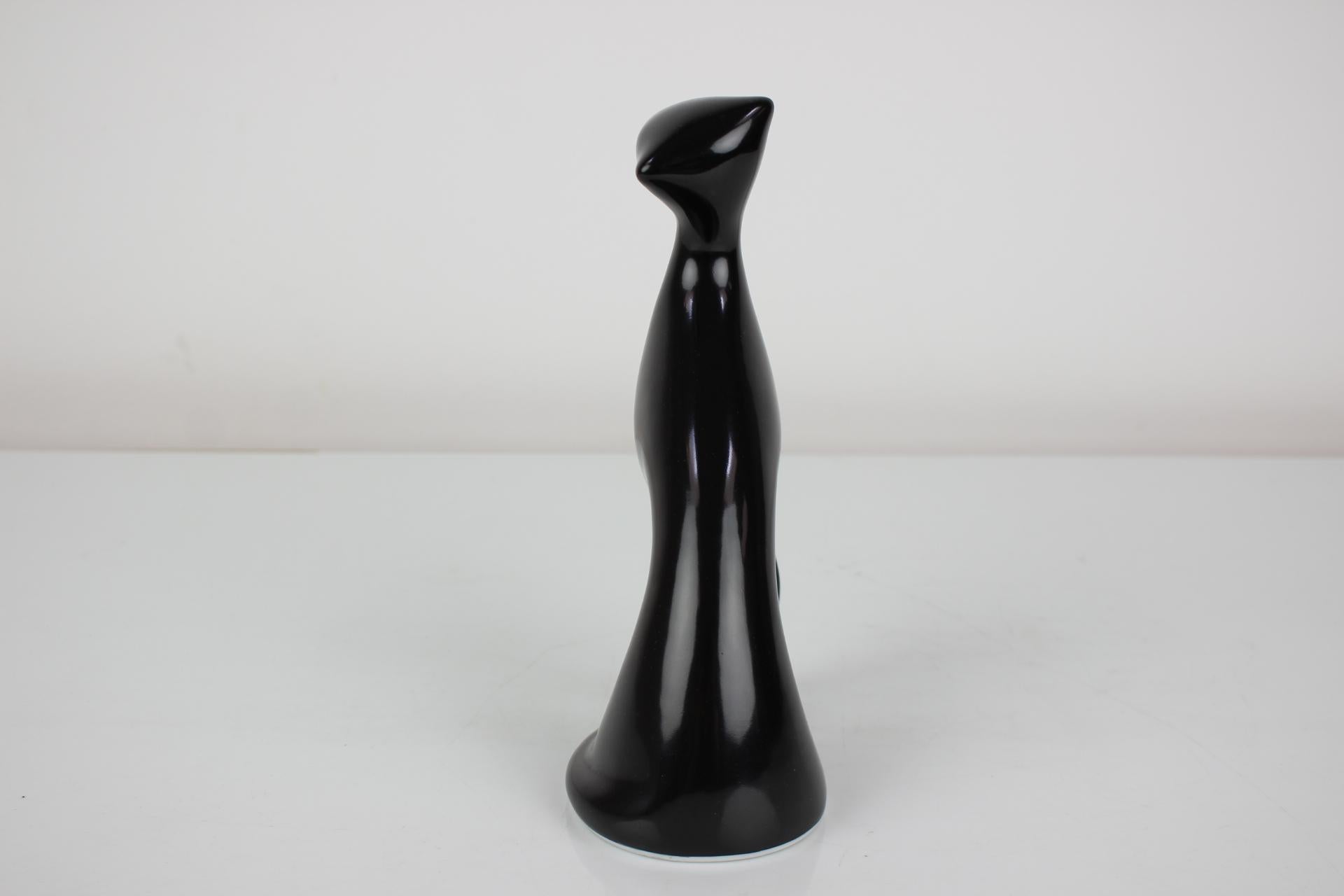 Mid-Century Modern Mid-Century Sculpture of Cat/ Royal Dux, 1960s For Sale