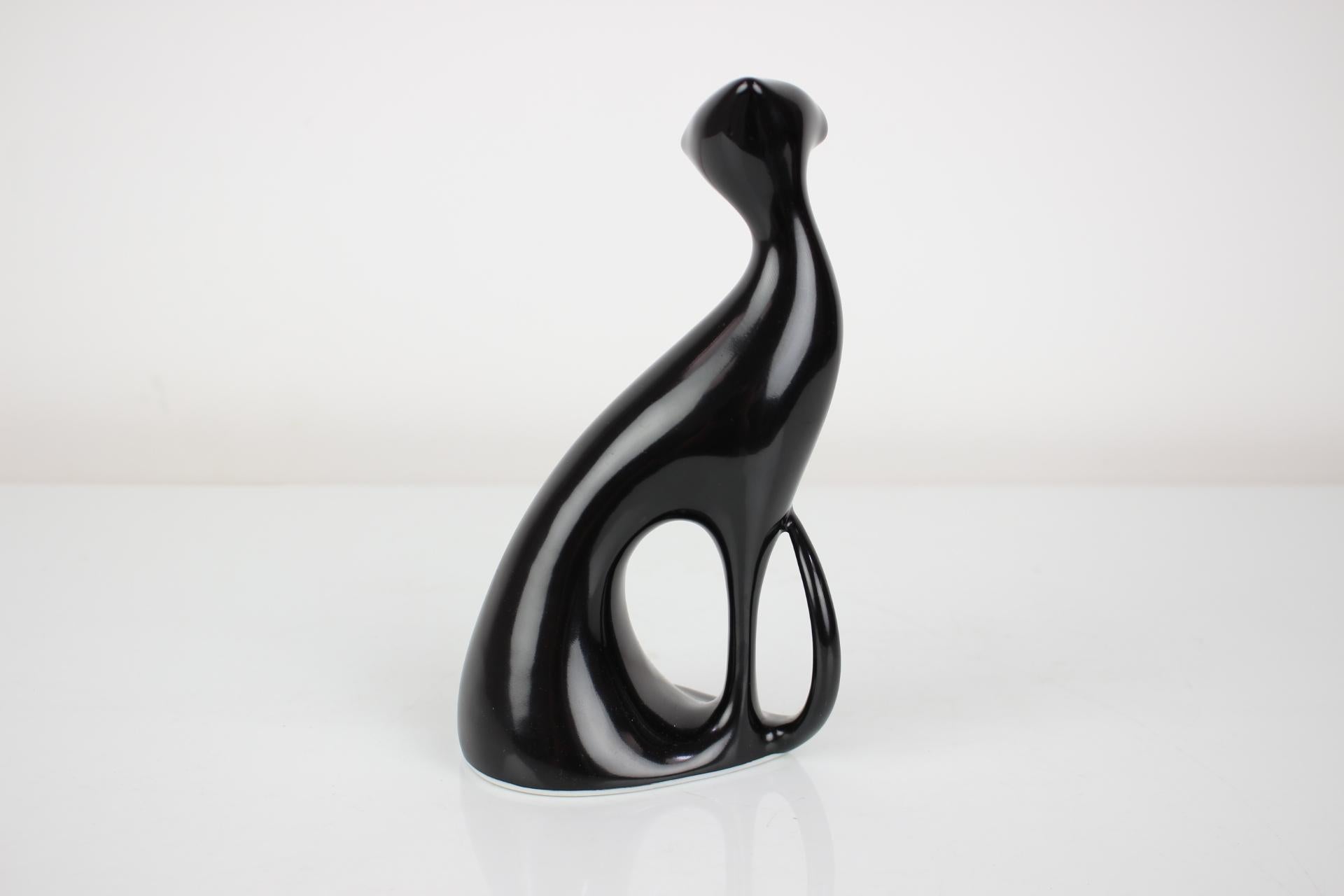 Tchèque Sculpture du milieu du siècle dernier de chat/Royal Dux, années 1960 en vente